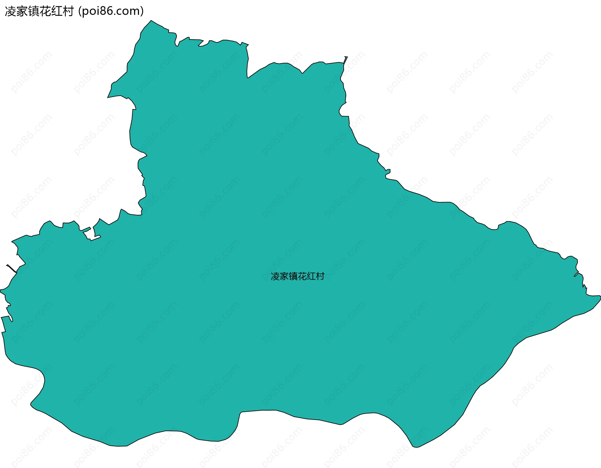 凌家镇花红村边界地图