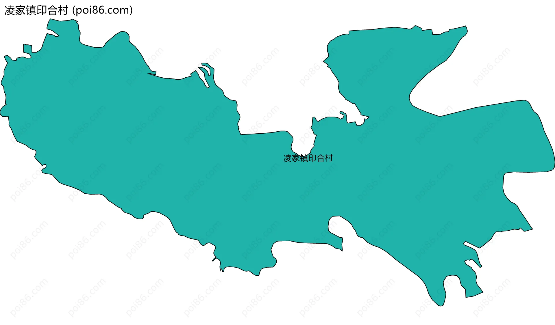 凌家镇印合村边界地图