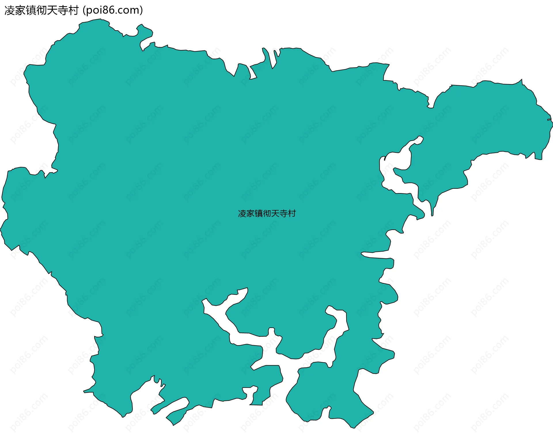 凌家镇彻天寺村边界地图