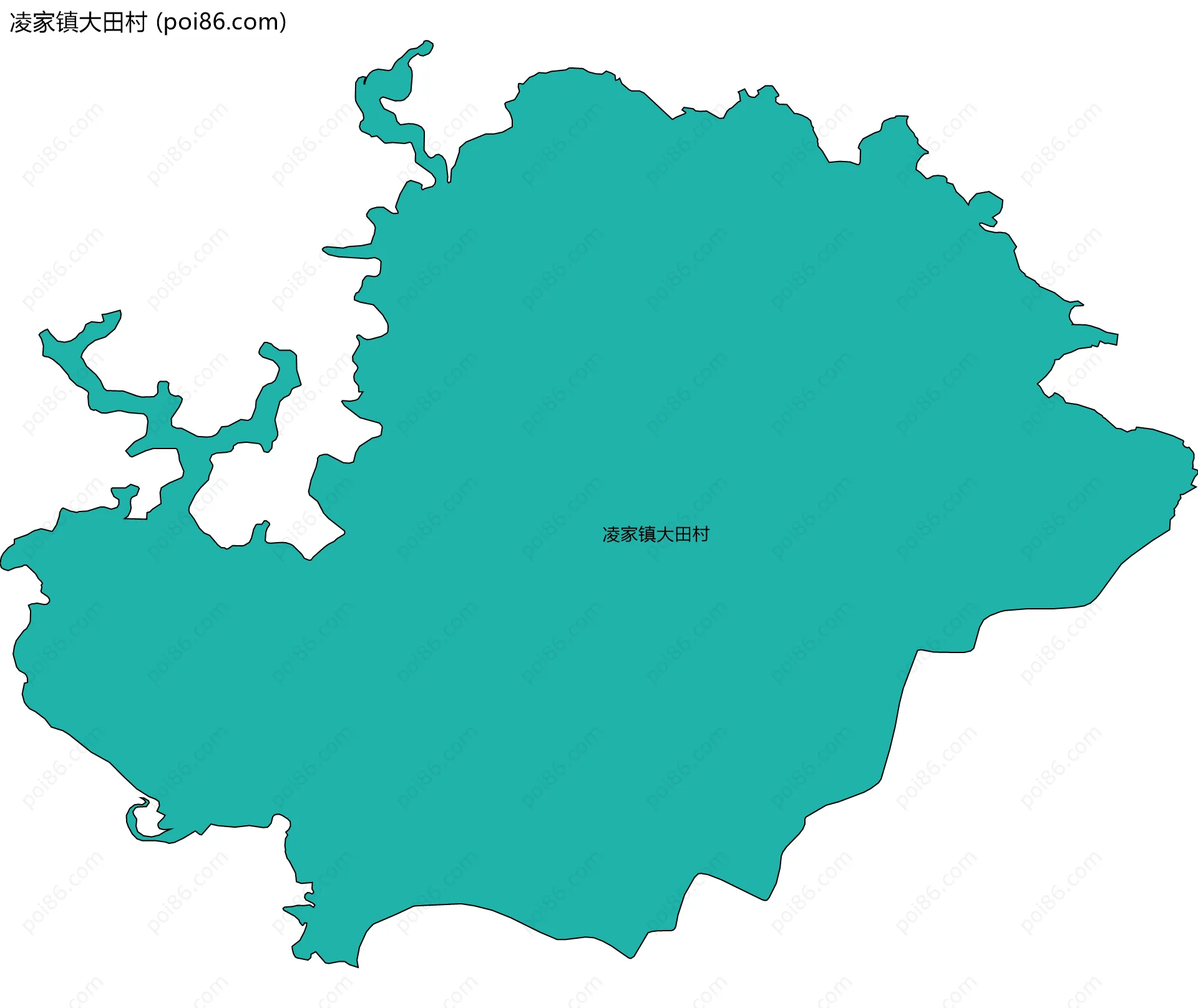 凌家镇大田村边界地图