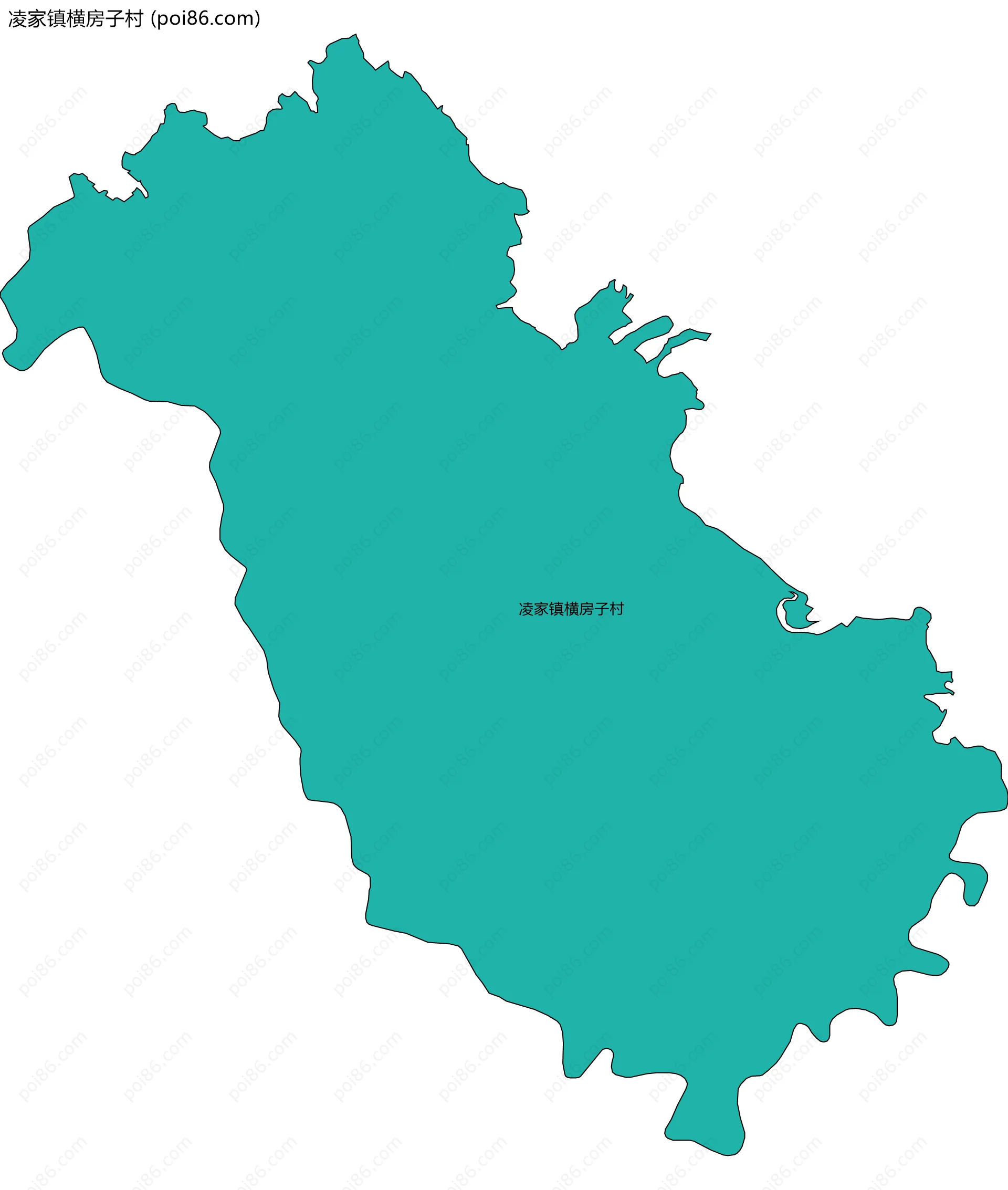 凌家镇横房子村边界地图