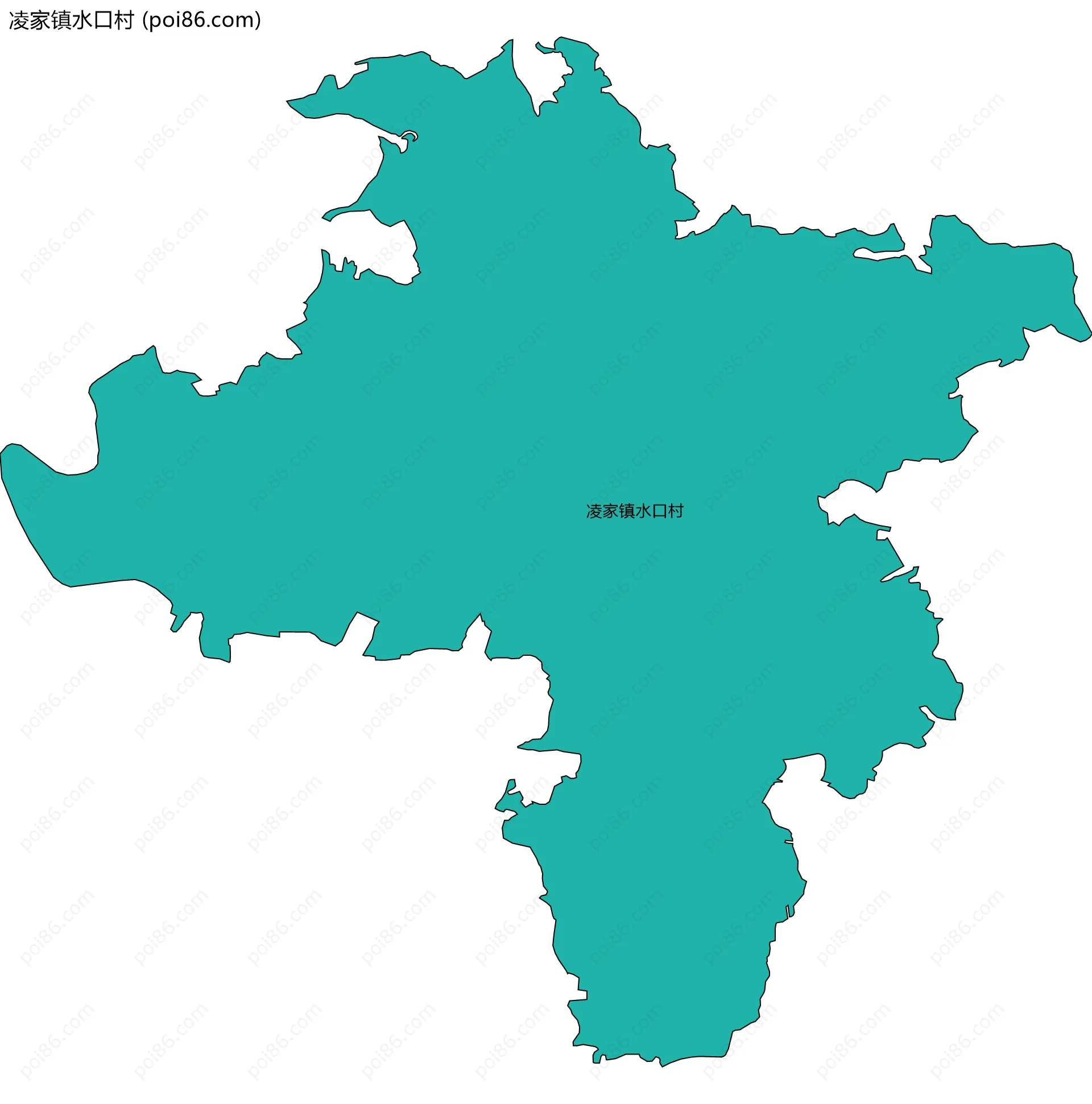 凌家镇水口村边界地图