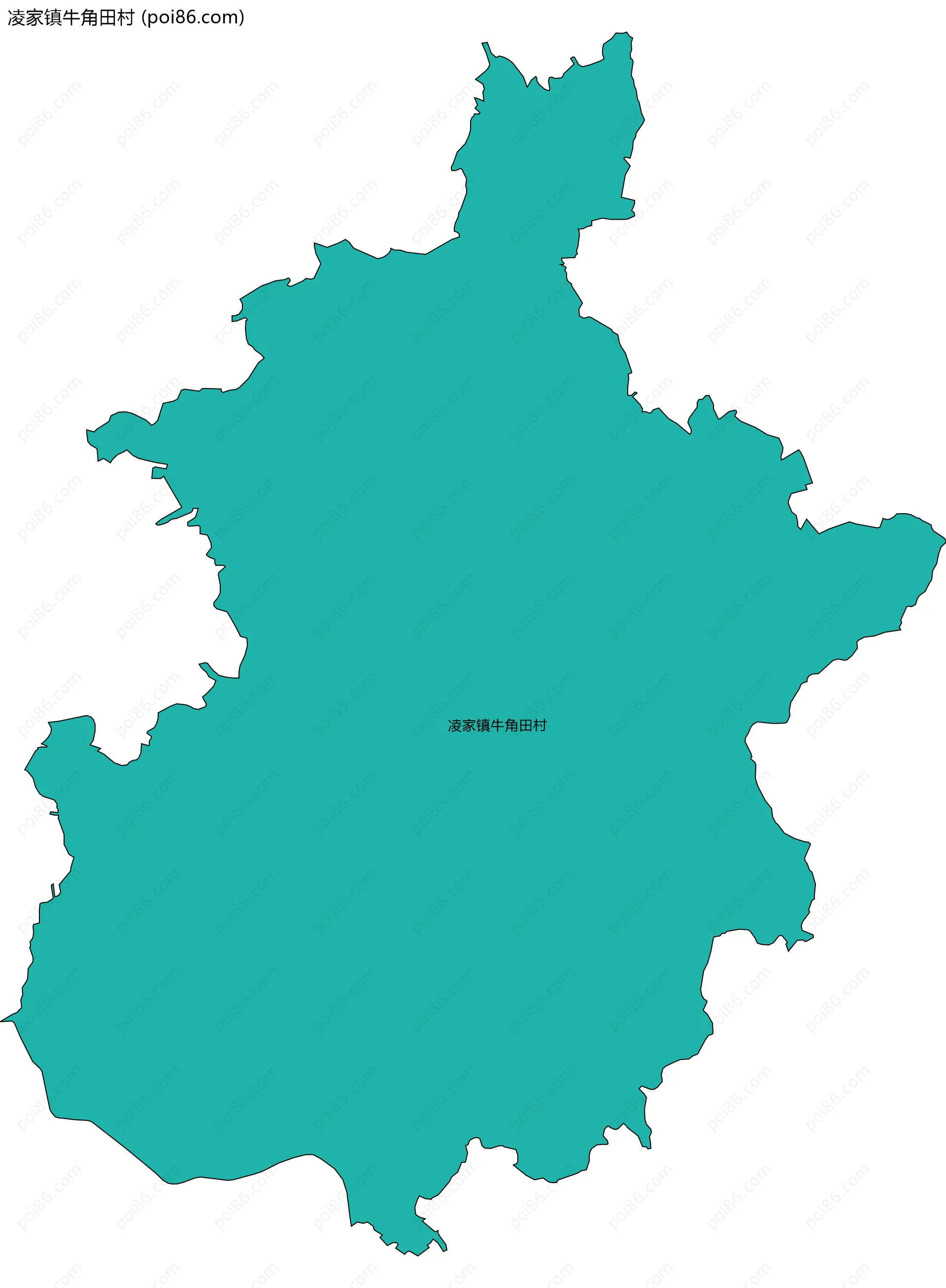 凌家镇牛角田村边界地图
