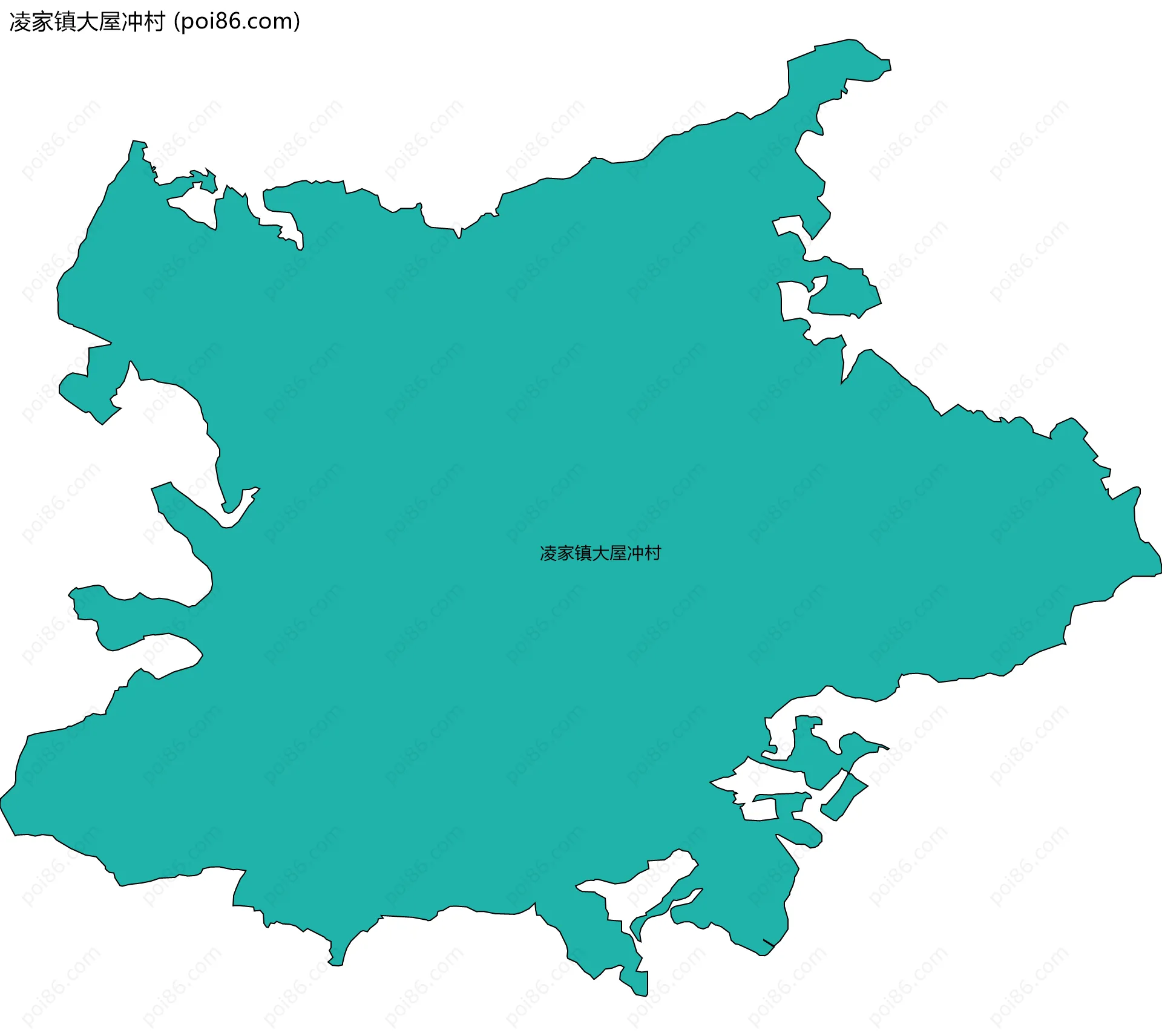 凌家镇大屋冲村边界地图