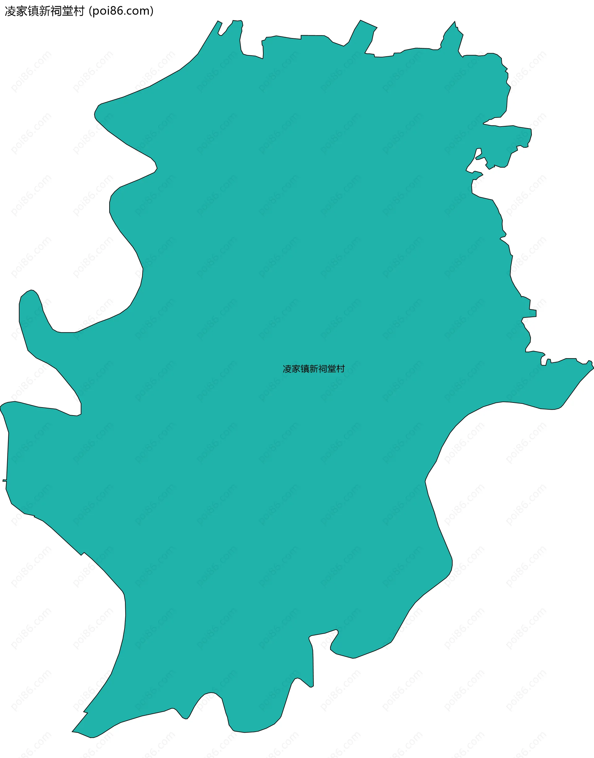 凌家镇新祠堂村边界地图