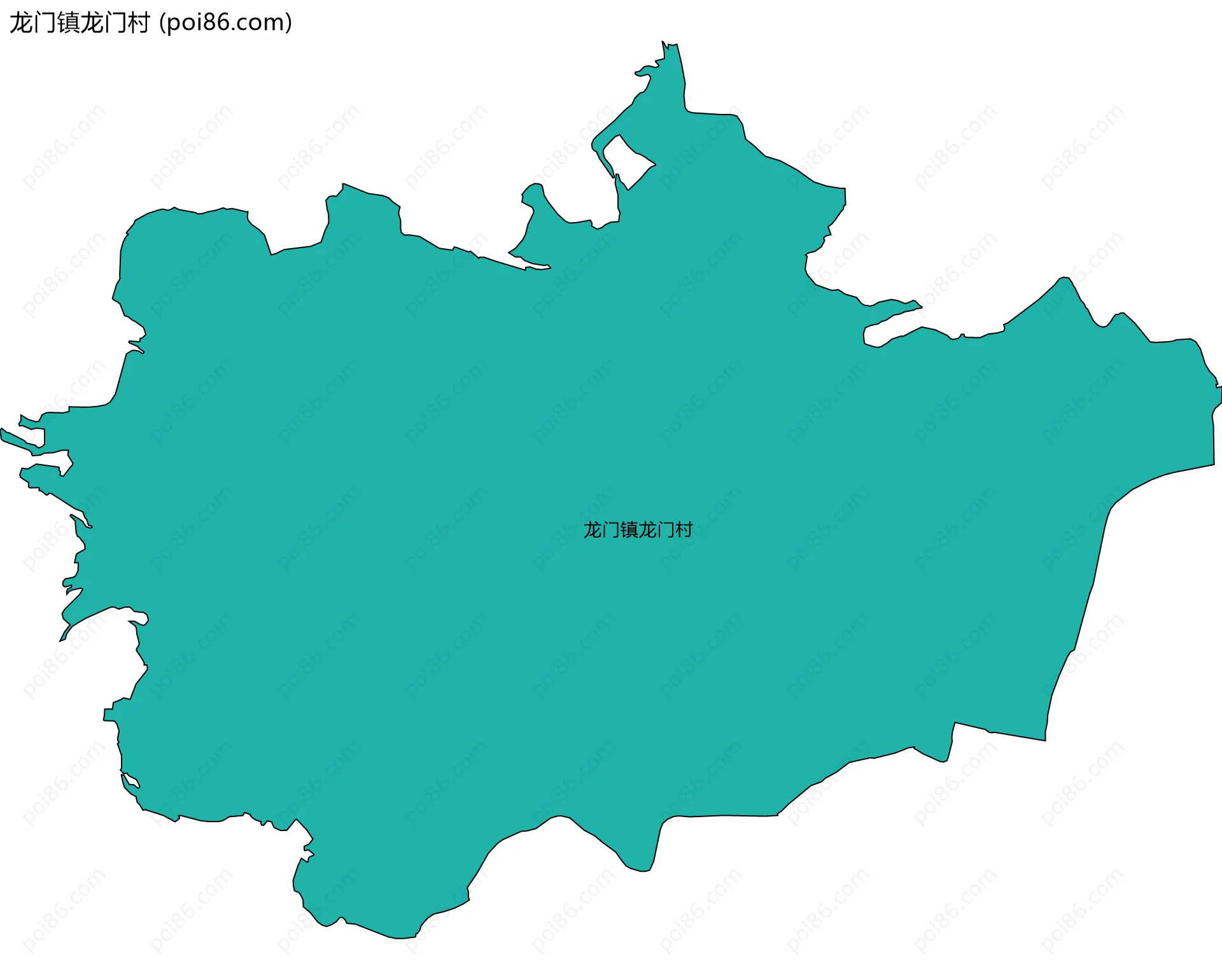 龙门镇龙门村边界地图