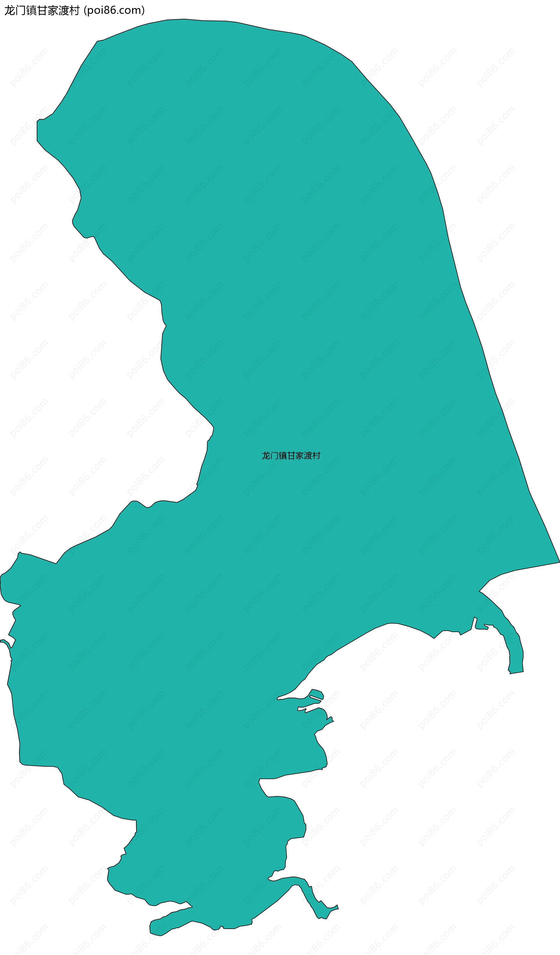 龙门镇甘家渡村边界地图