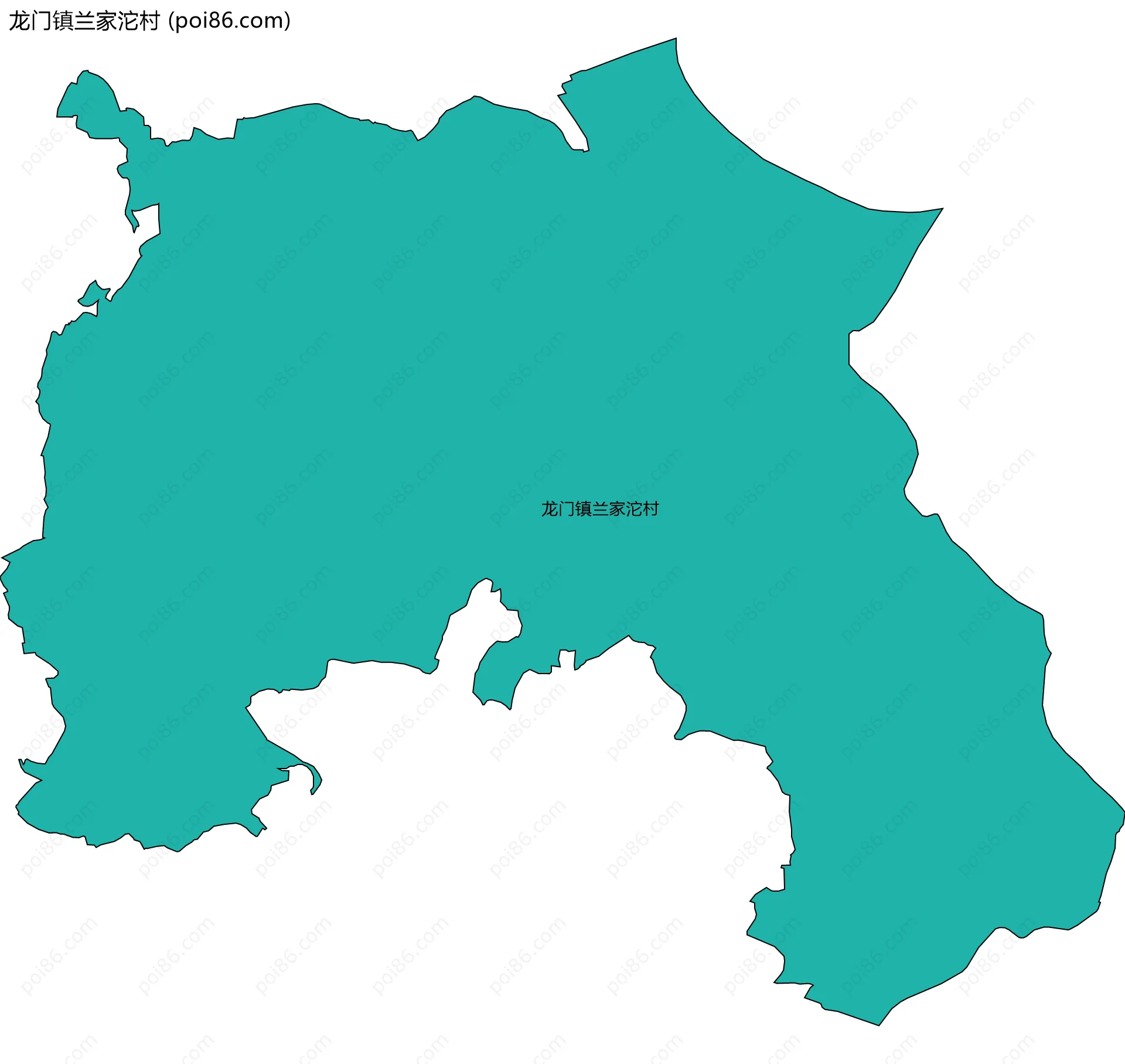 龙门镇兰家沱村边界地图