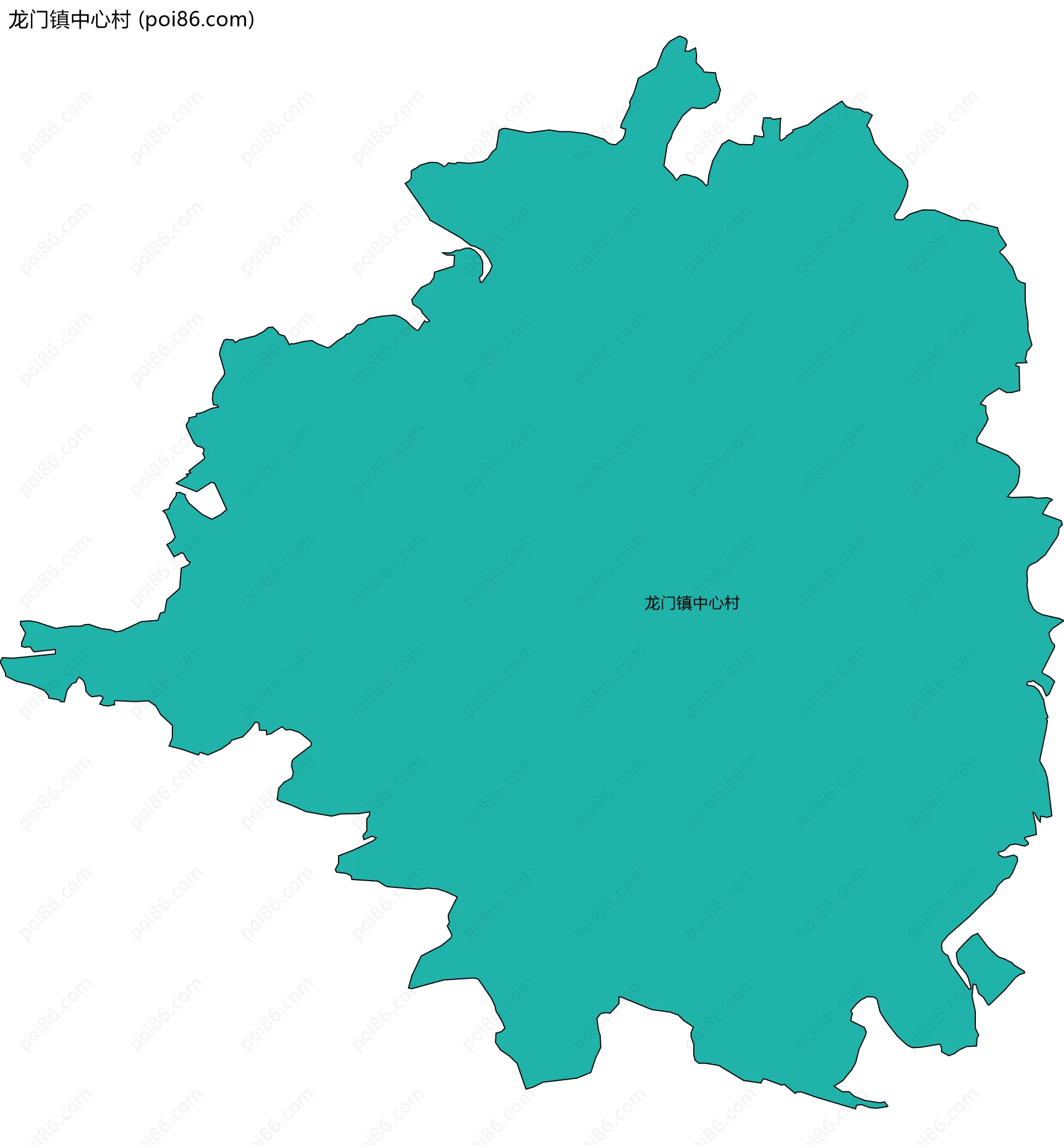 龙门镇中心村边界地图