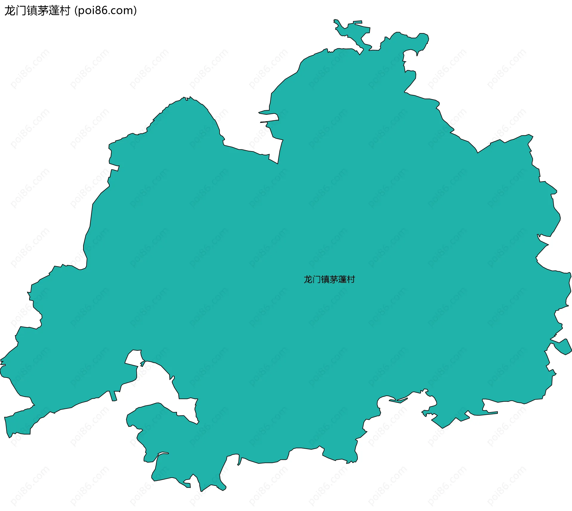 龙门镇茅蓬村边界地图