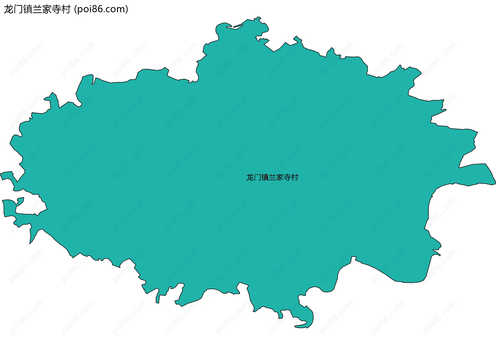 龙门镇兰家寺村边界地图