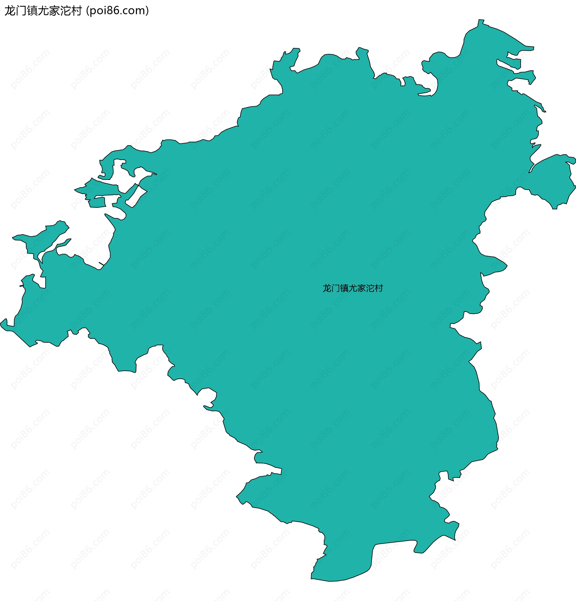 龙门镇尤家沱村边界地图