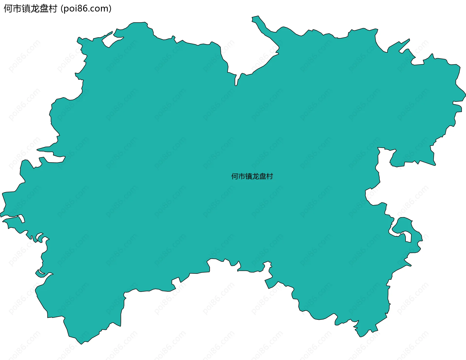何市镇龙盘村边界地图