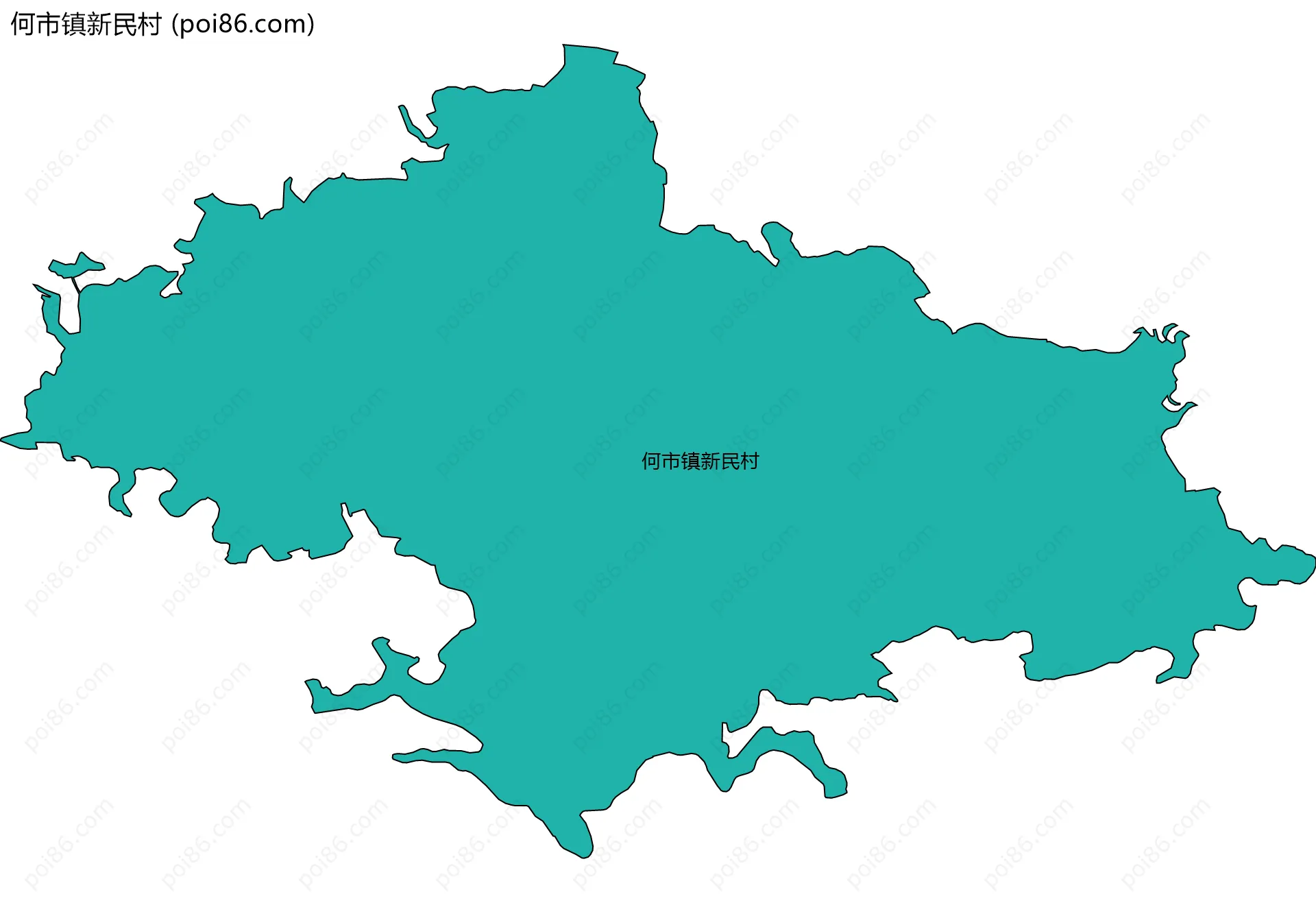 何市镇新民村边界地图
