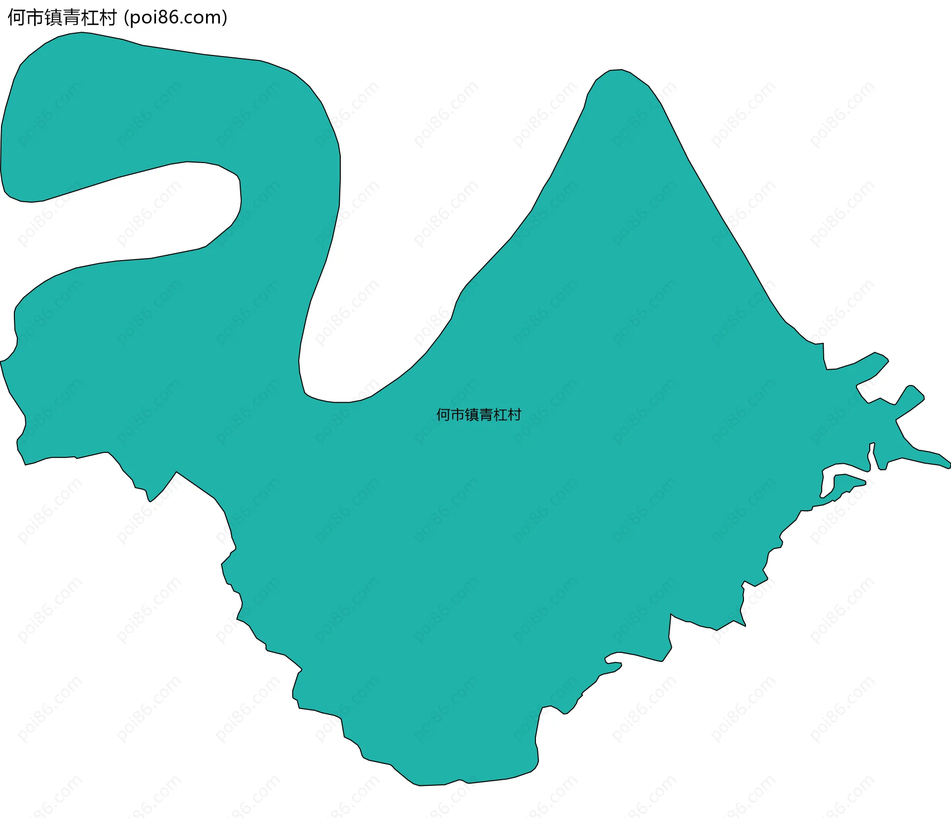 何市镇青杠村边界地图