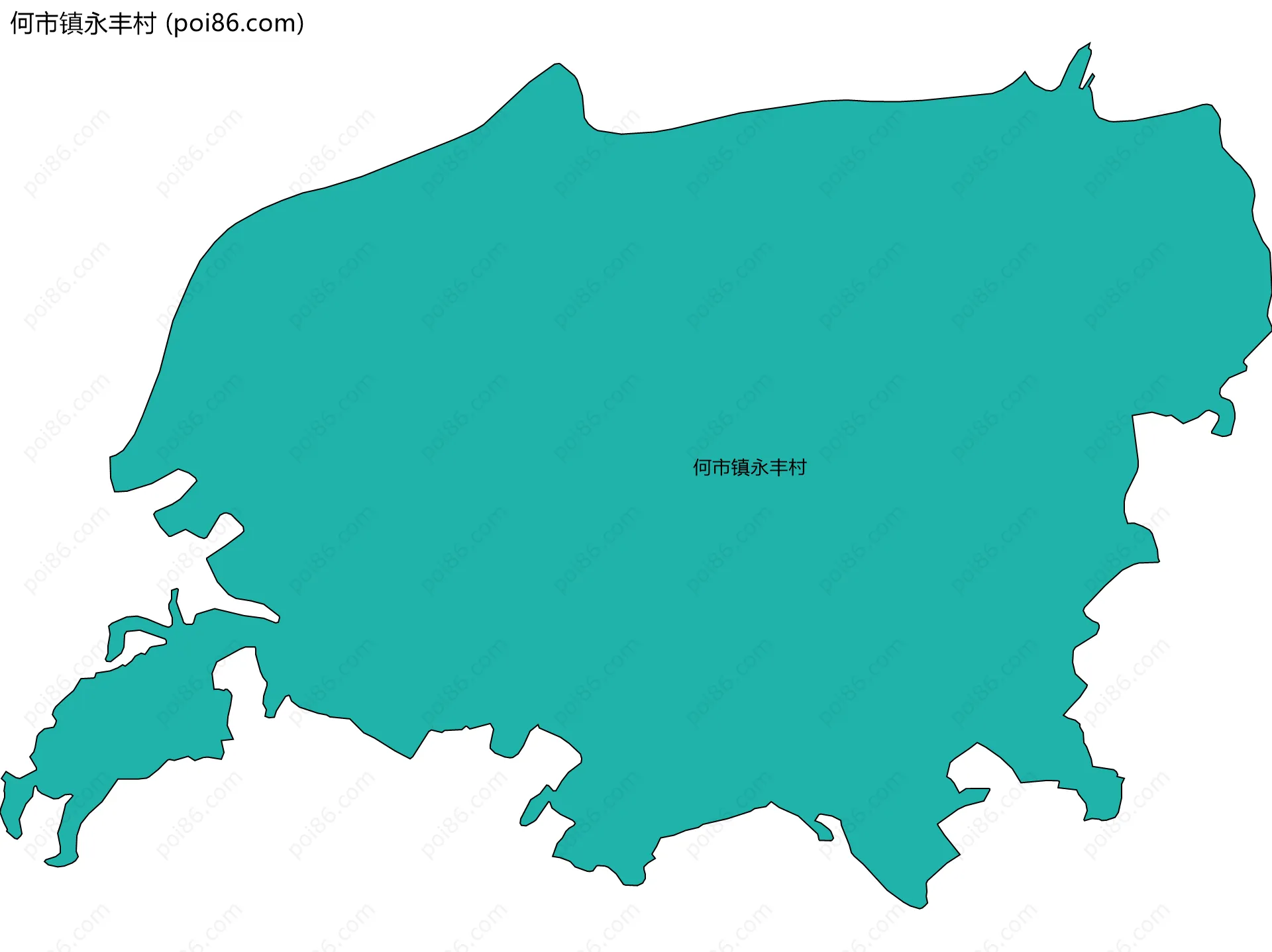何市镇永丰村边界地图