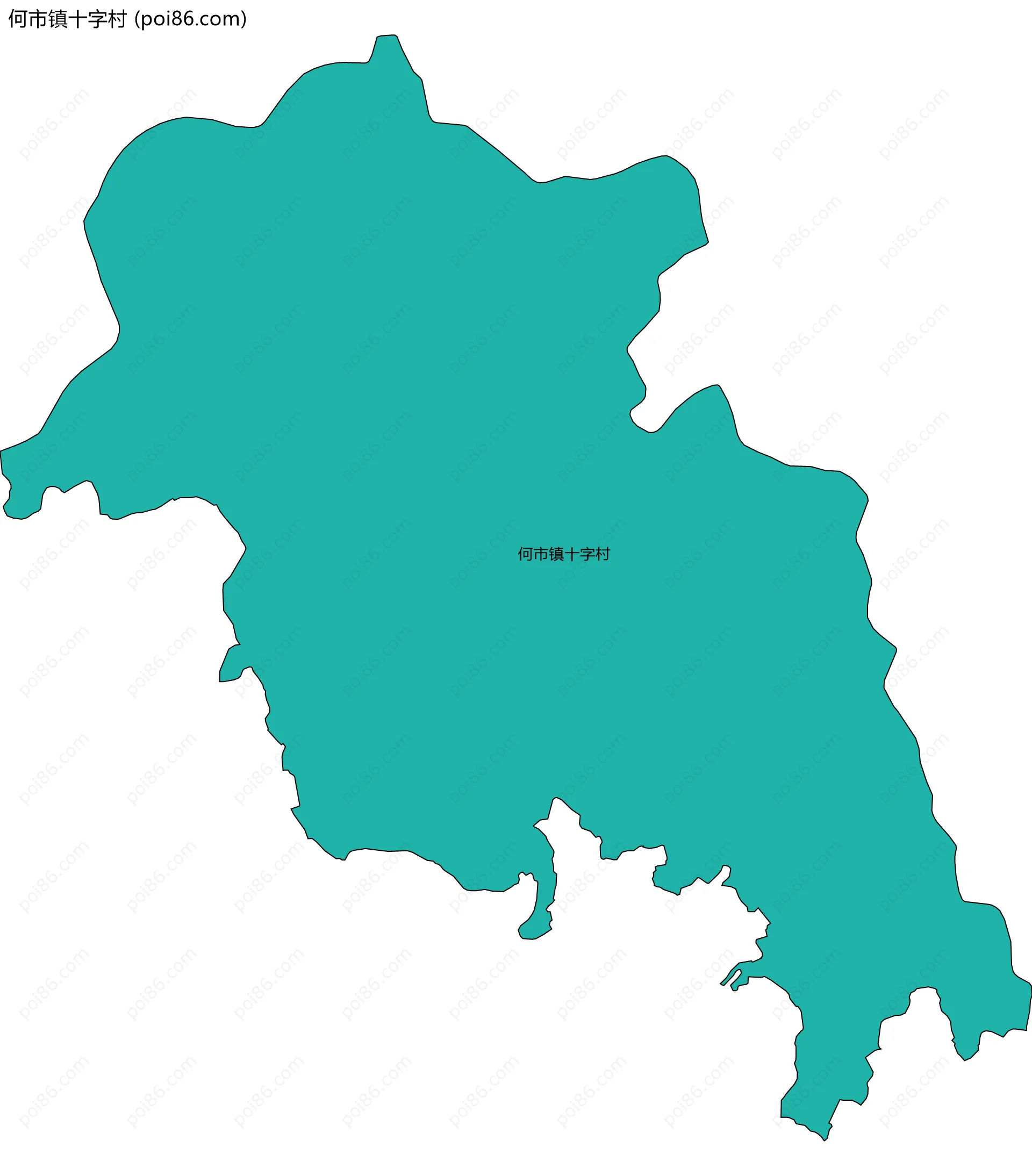 何市镇十字村边界地图