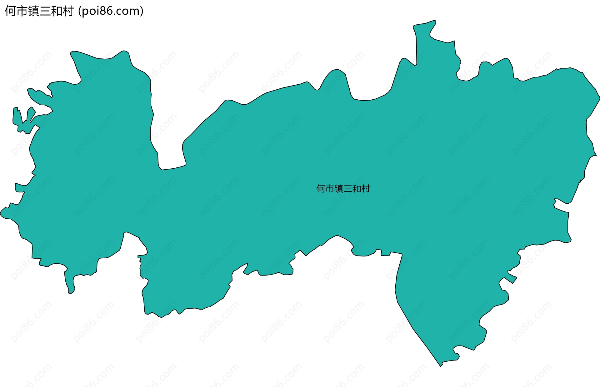 何市镇三和村边界地图