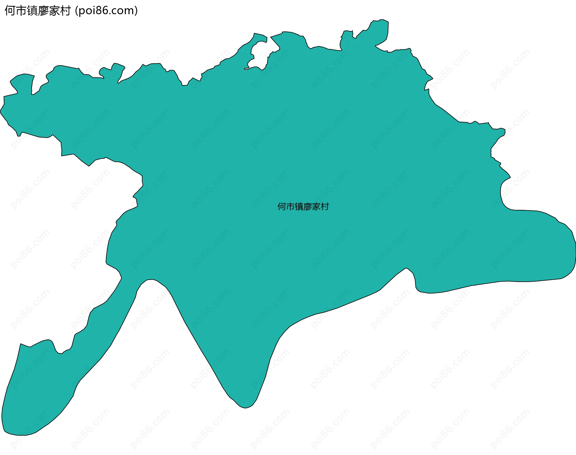 何市镇廖家村边界地图