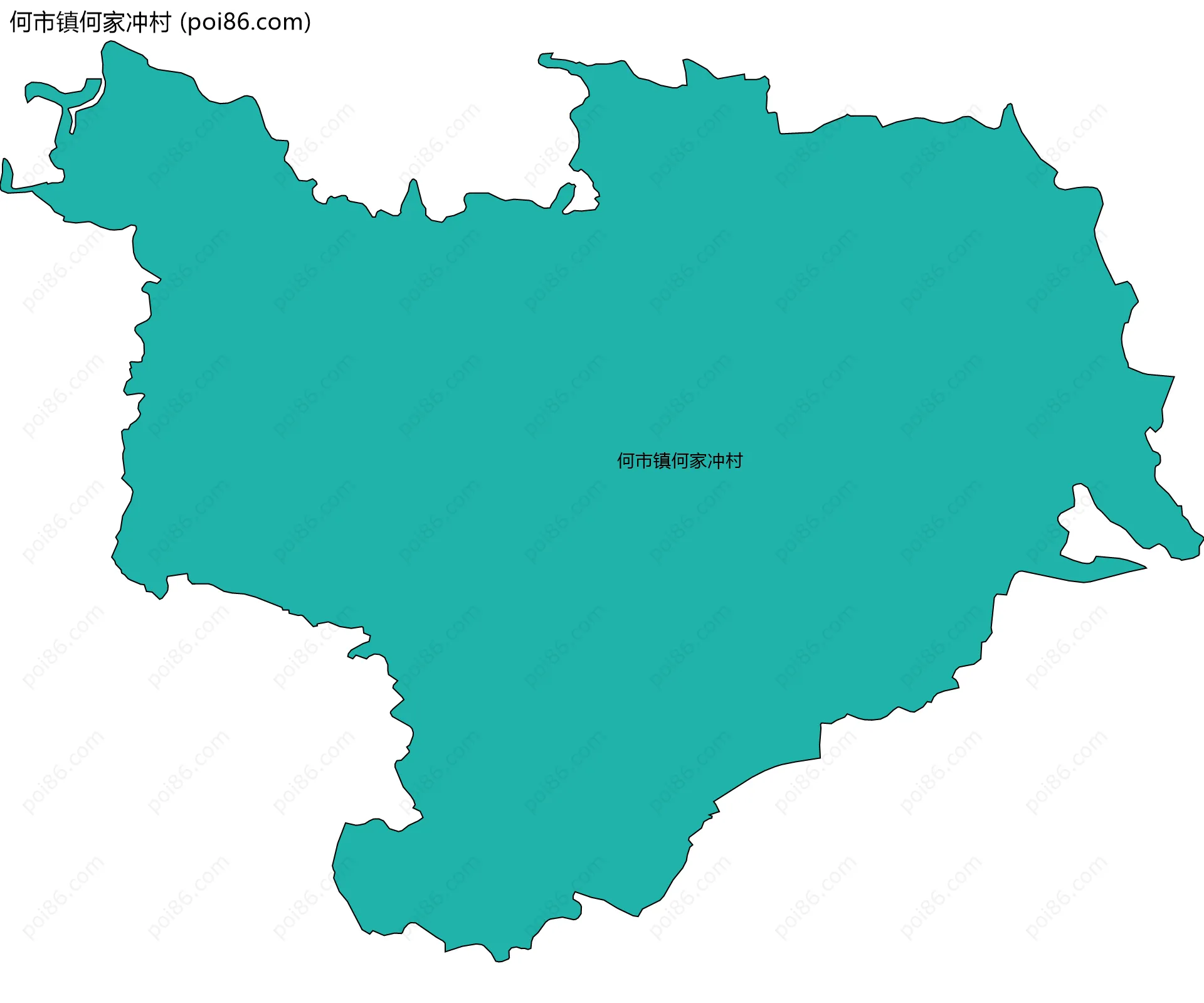 何市镇何家冲村边界地图
