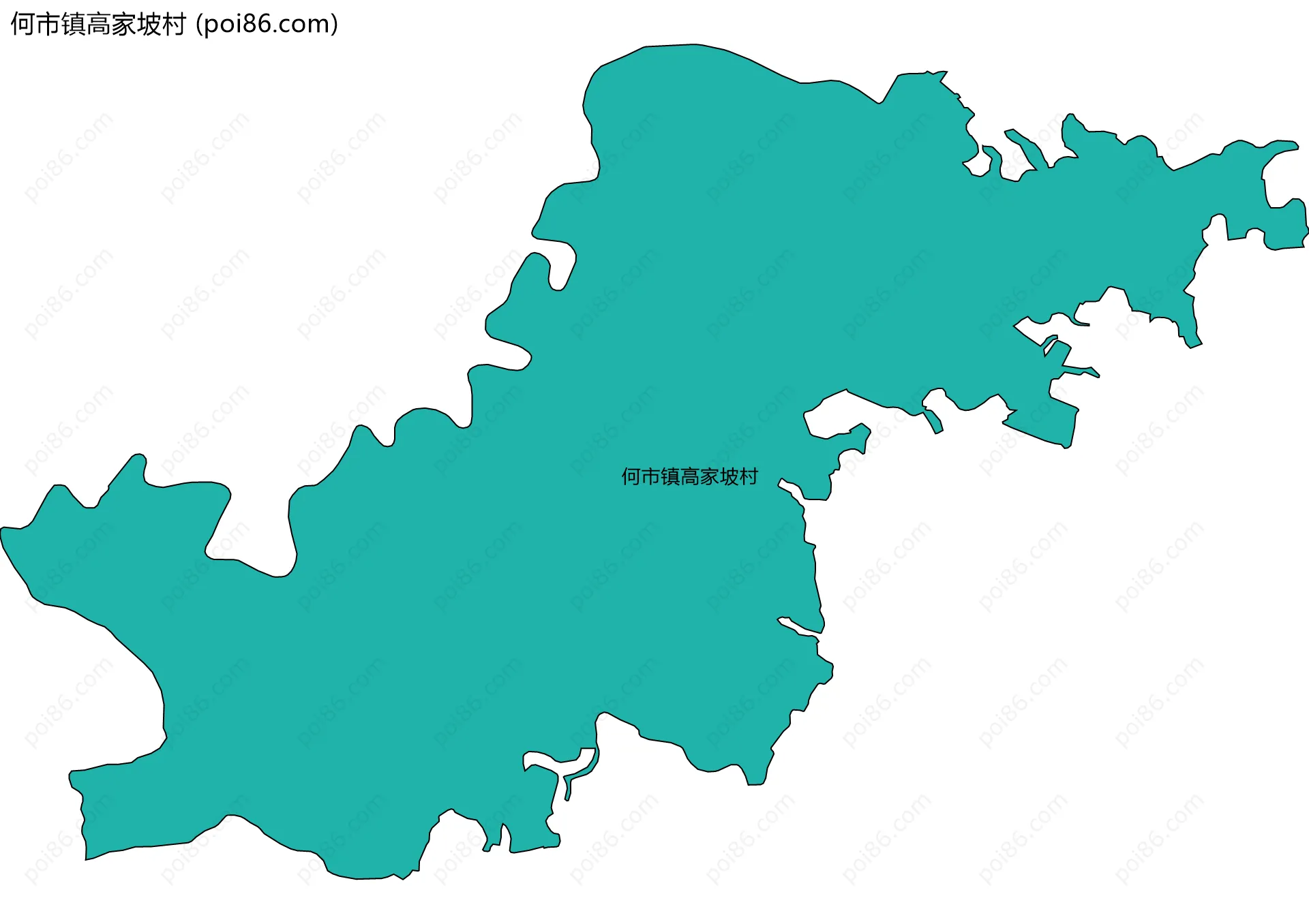 何市镇高家坡村边界地图