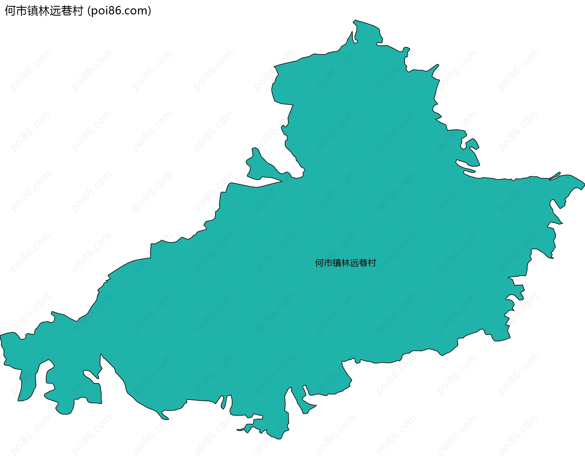 何市镇林远巷村边界地图