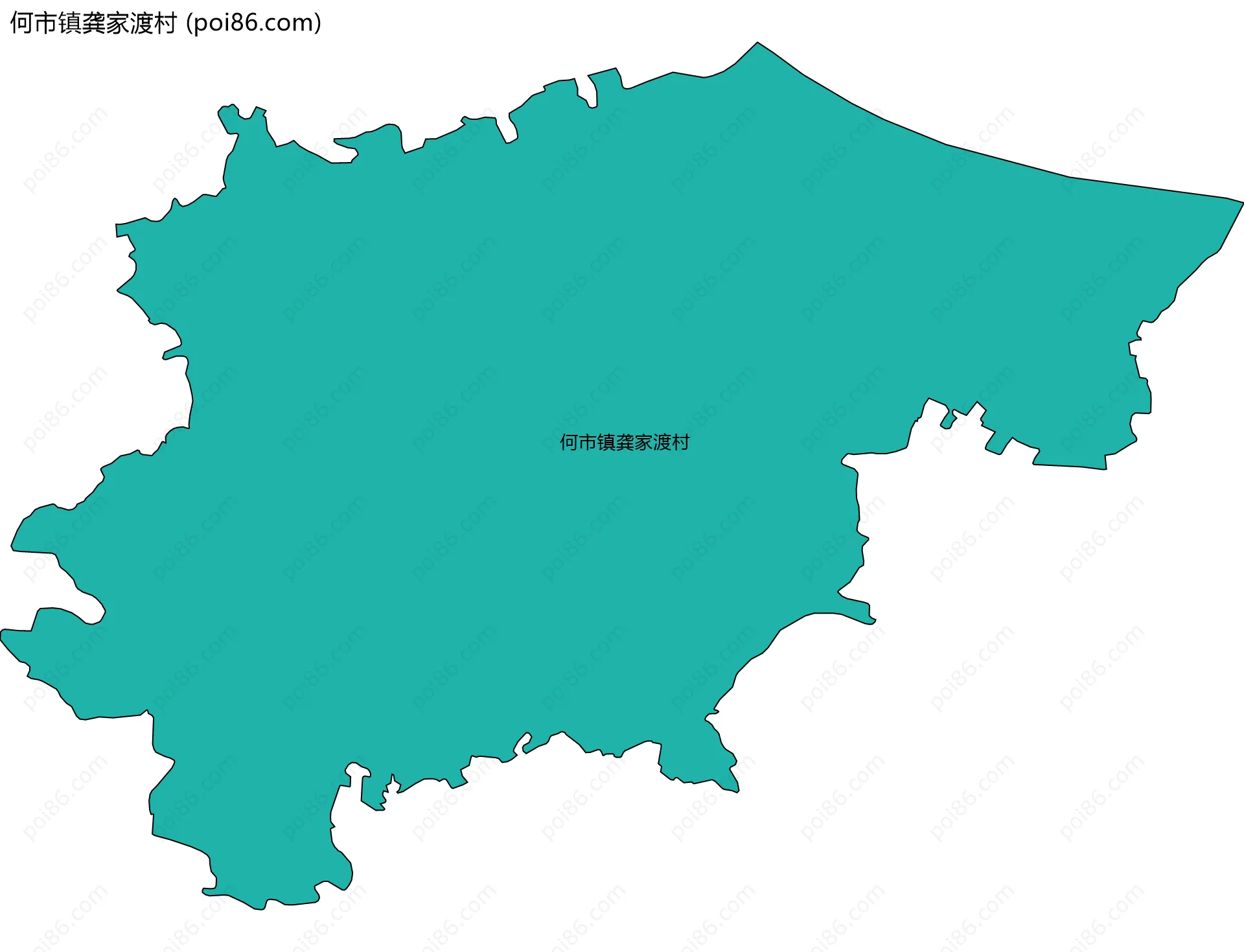 何市镇龚家渡村边界地图