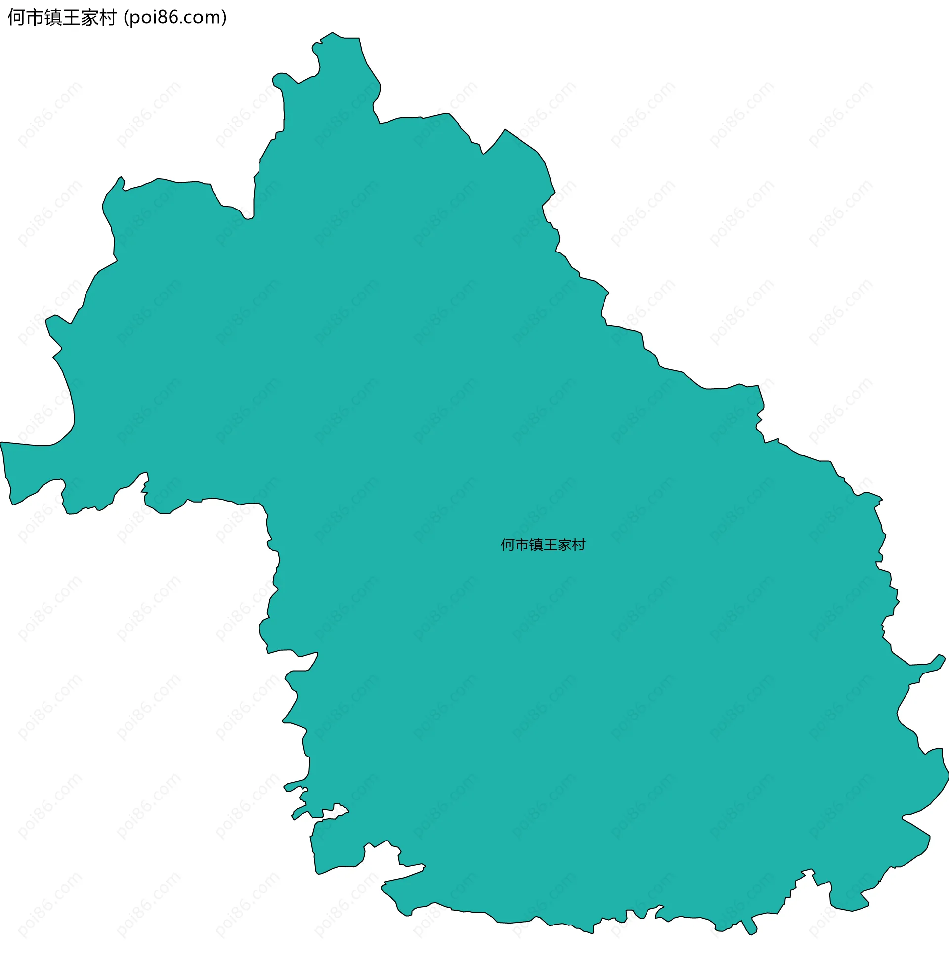 何市镇王家村边界地图