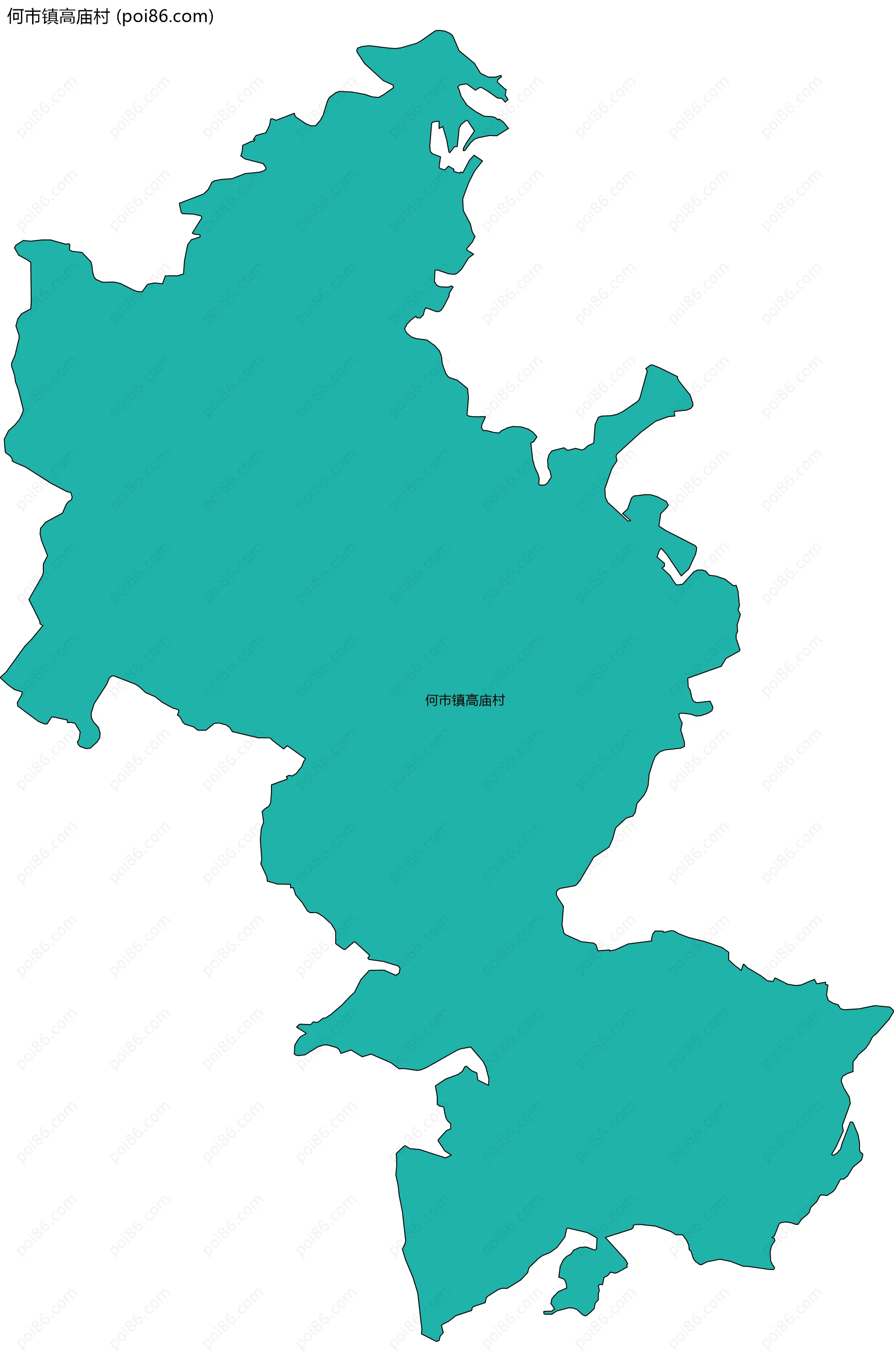 何市镇高庙村边界地图