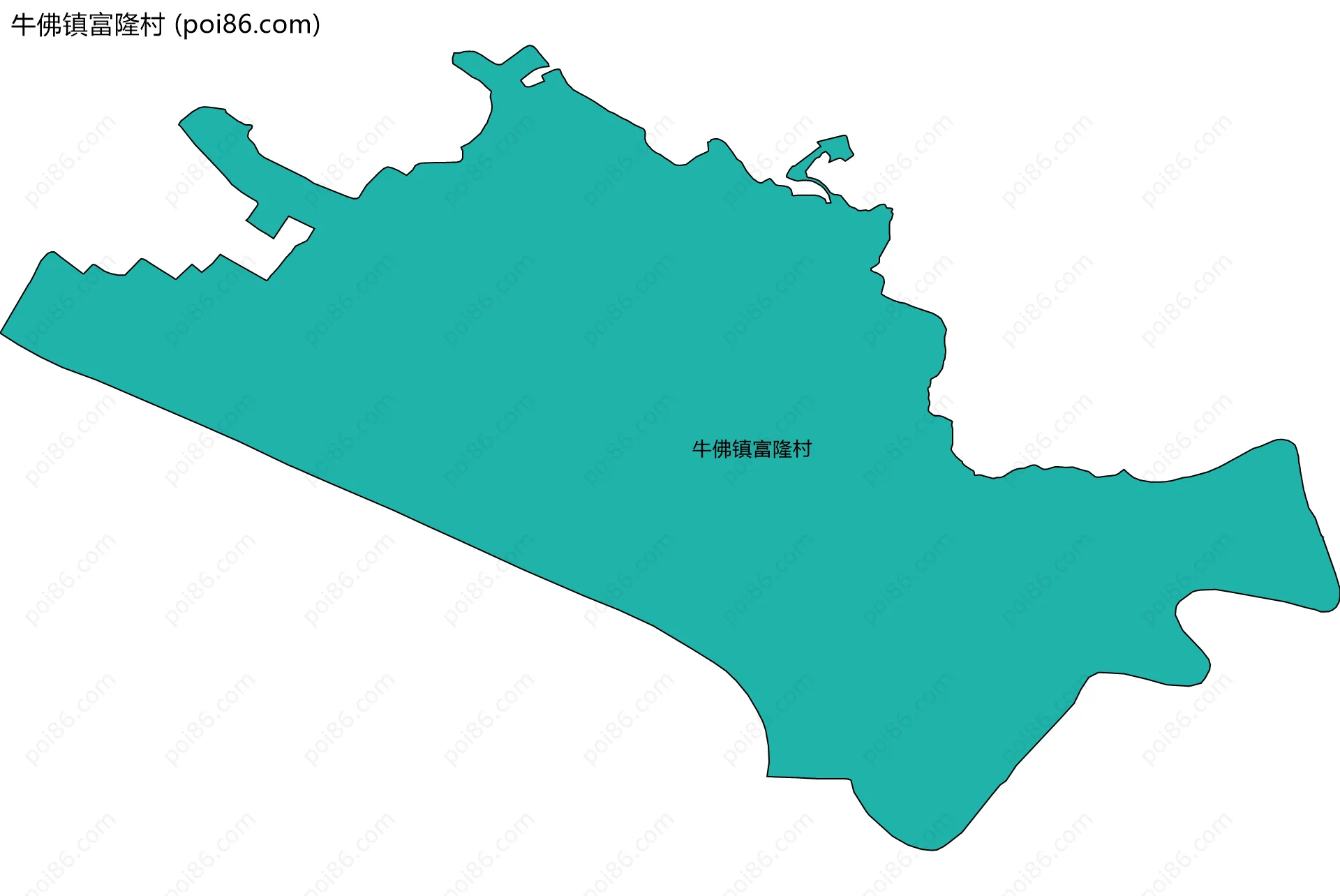 牛佛镇富隆村边界地图