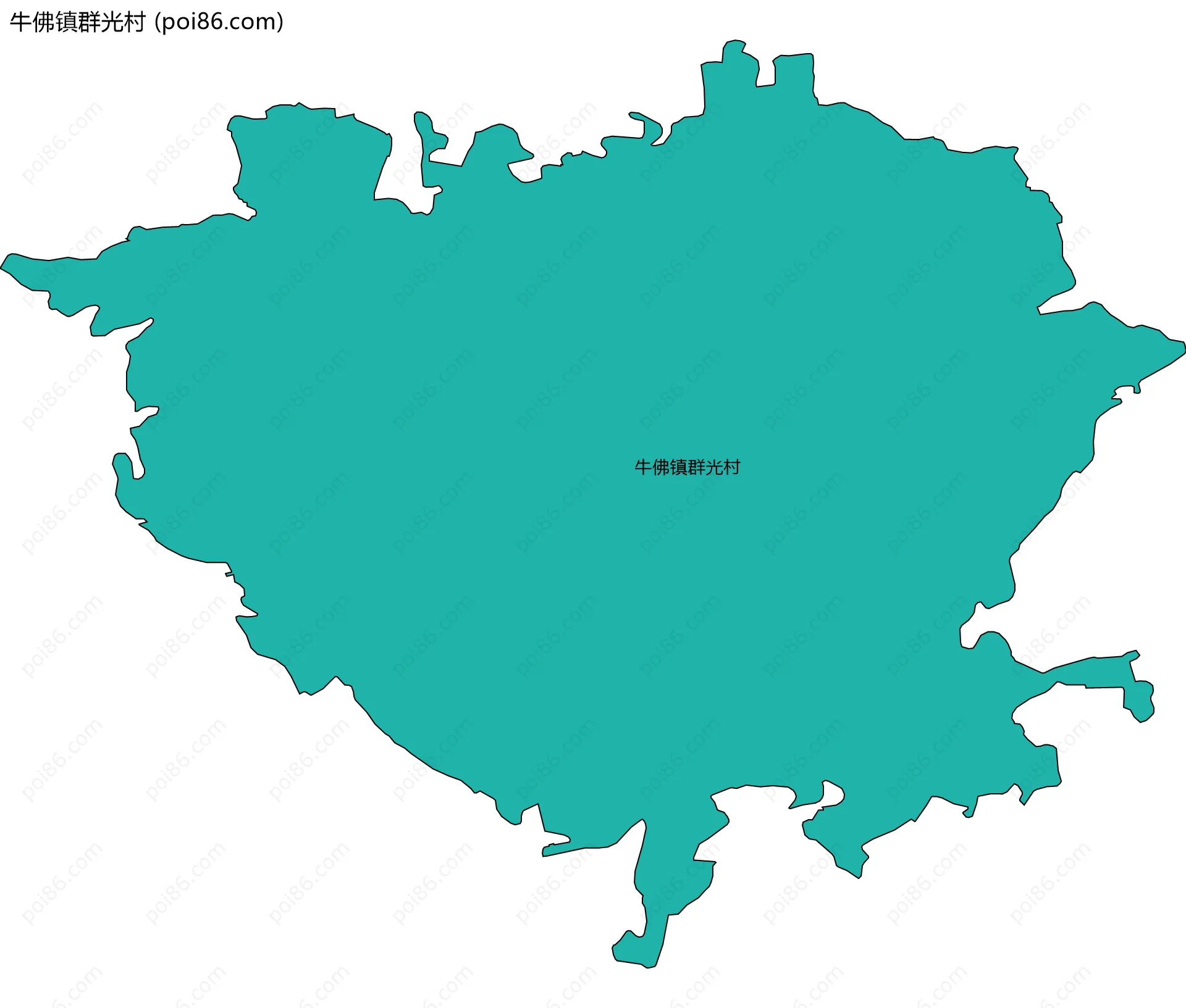 牛佛镇群光村边界地图
