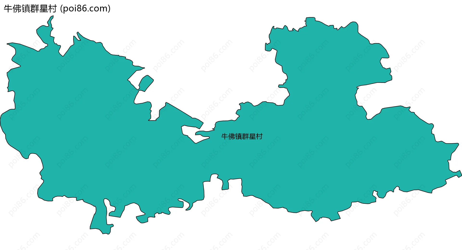 牛佛镇群星村边界地图