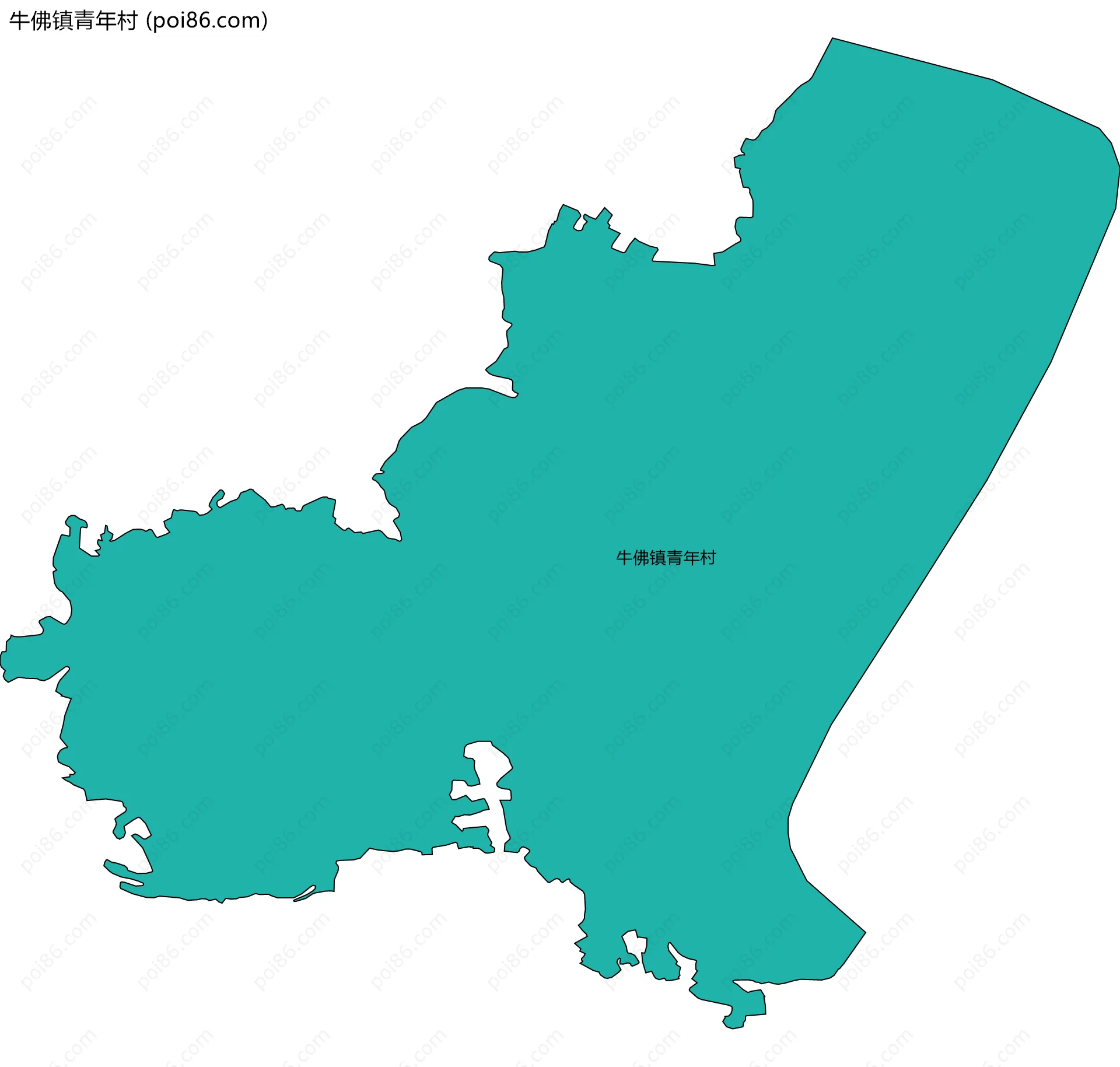 牛佛镇青年村边界地图