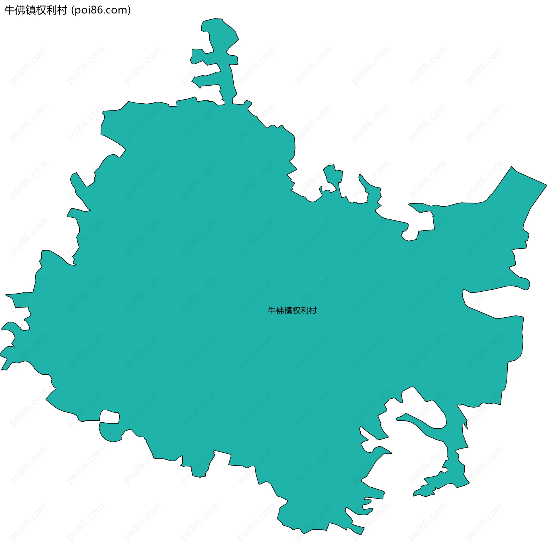 牛佛镇权利村边界地图