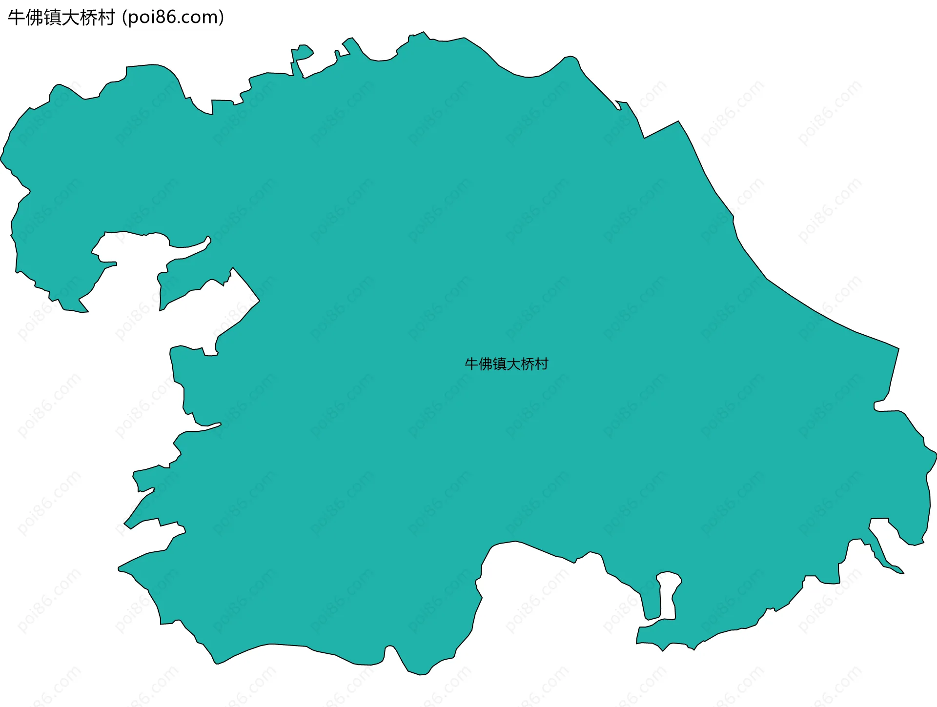 牛佛镇大桥村边界地图