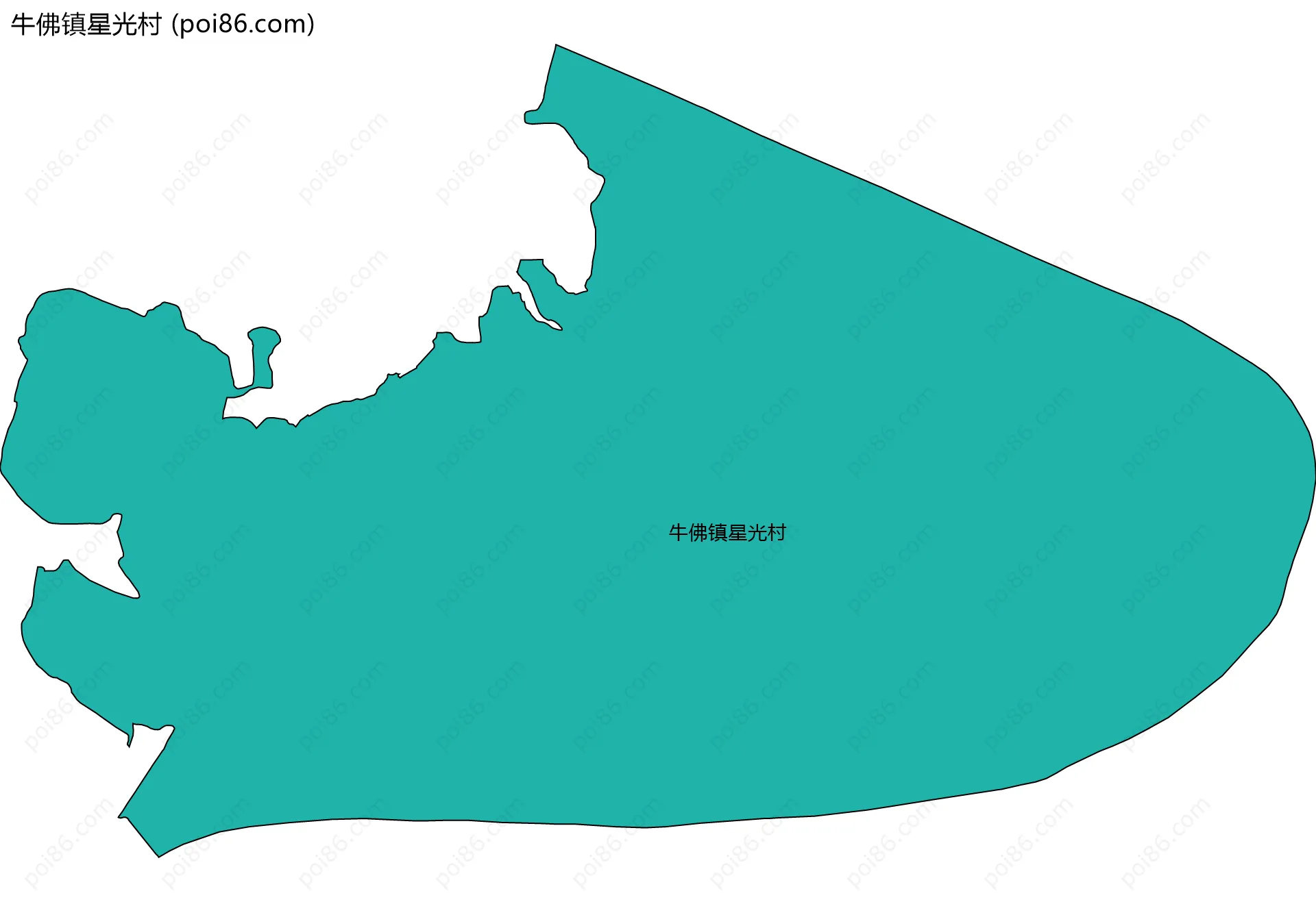 牛佛镇星光村边界地图
