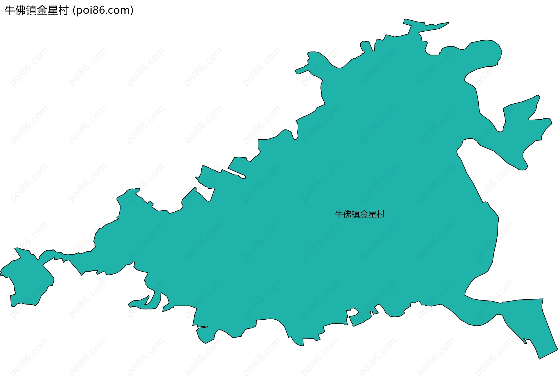 牛佛镇金星村边界地图