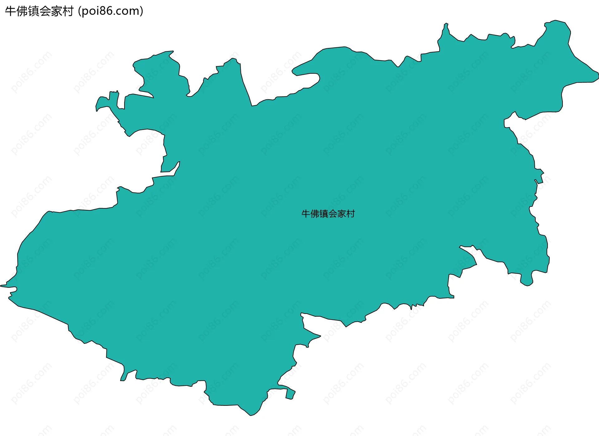牛佛镇会家村边界地图