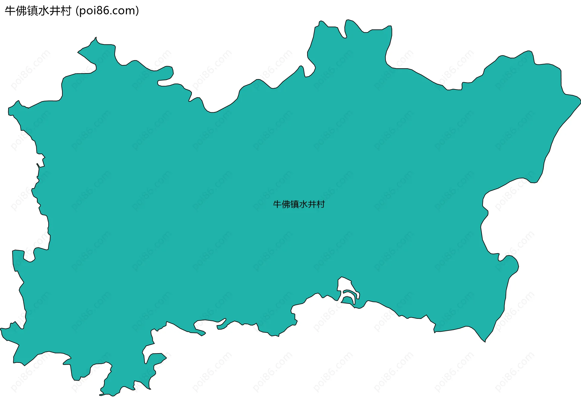 牛佛镇水井村边界地图