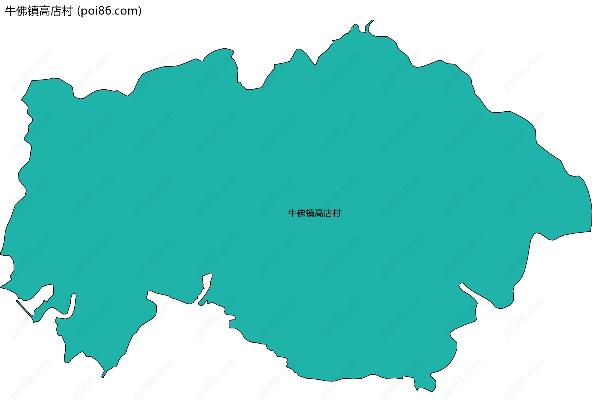 牛佛镇高店村边界地图