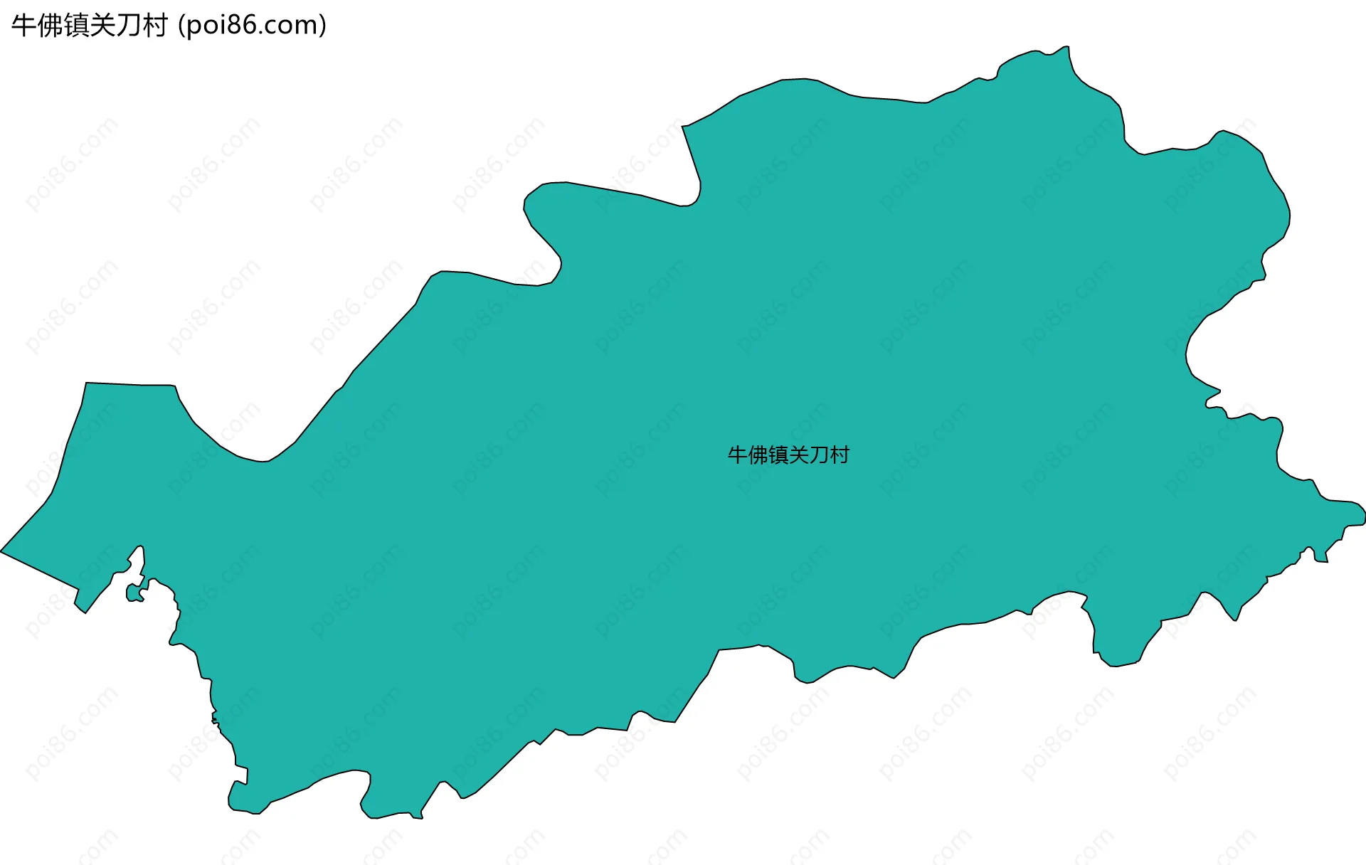 牛佛镇关刀村边界地图