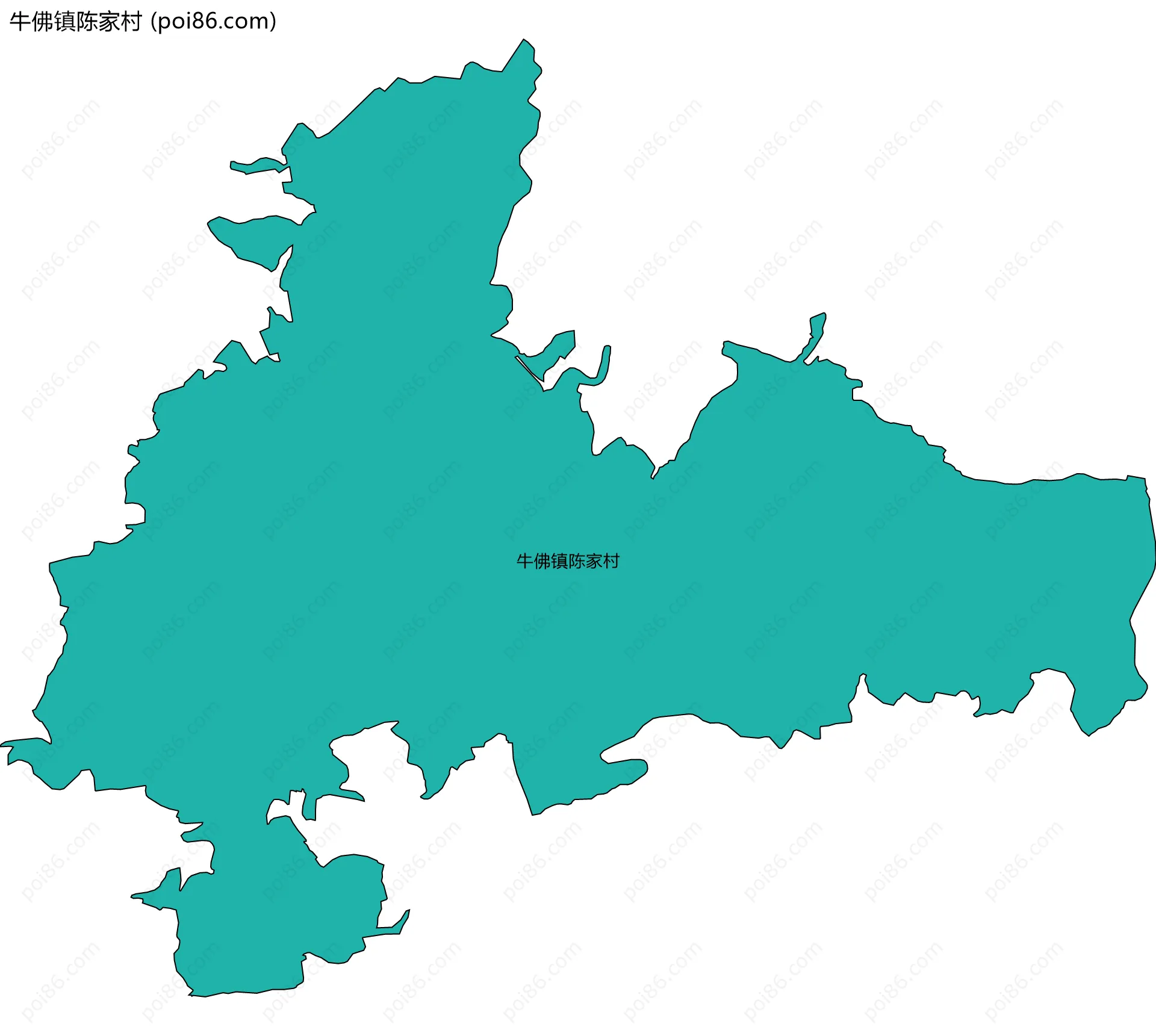 牛佛镇陈家村边界地图