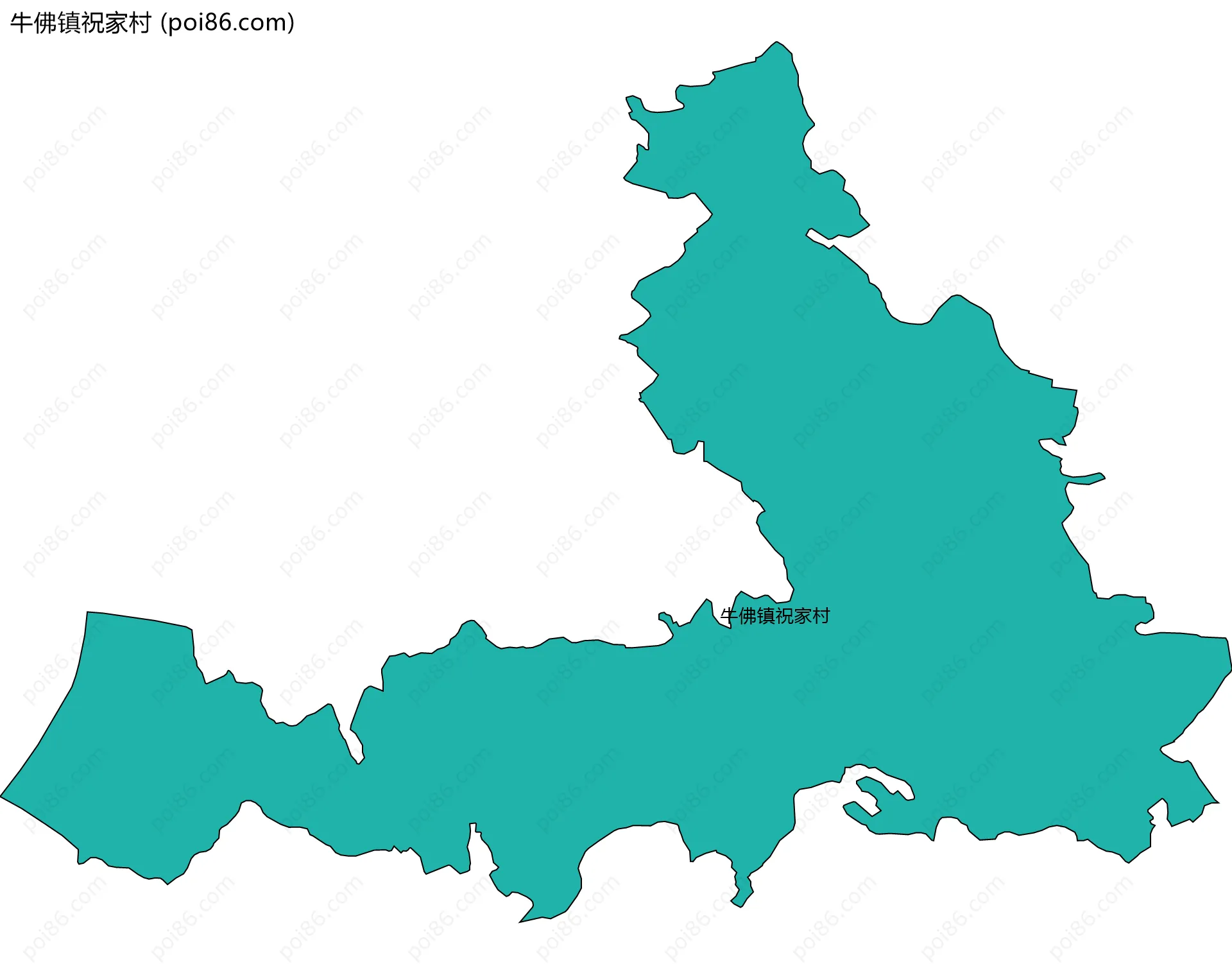 牛佛镇祝家村边界地图