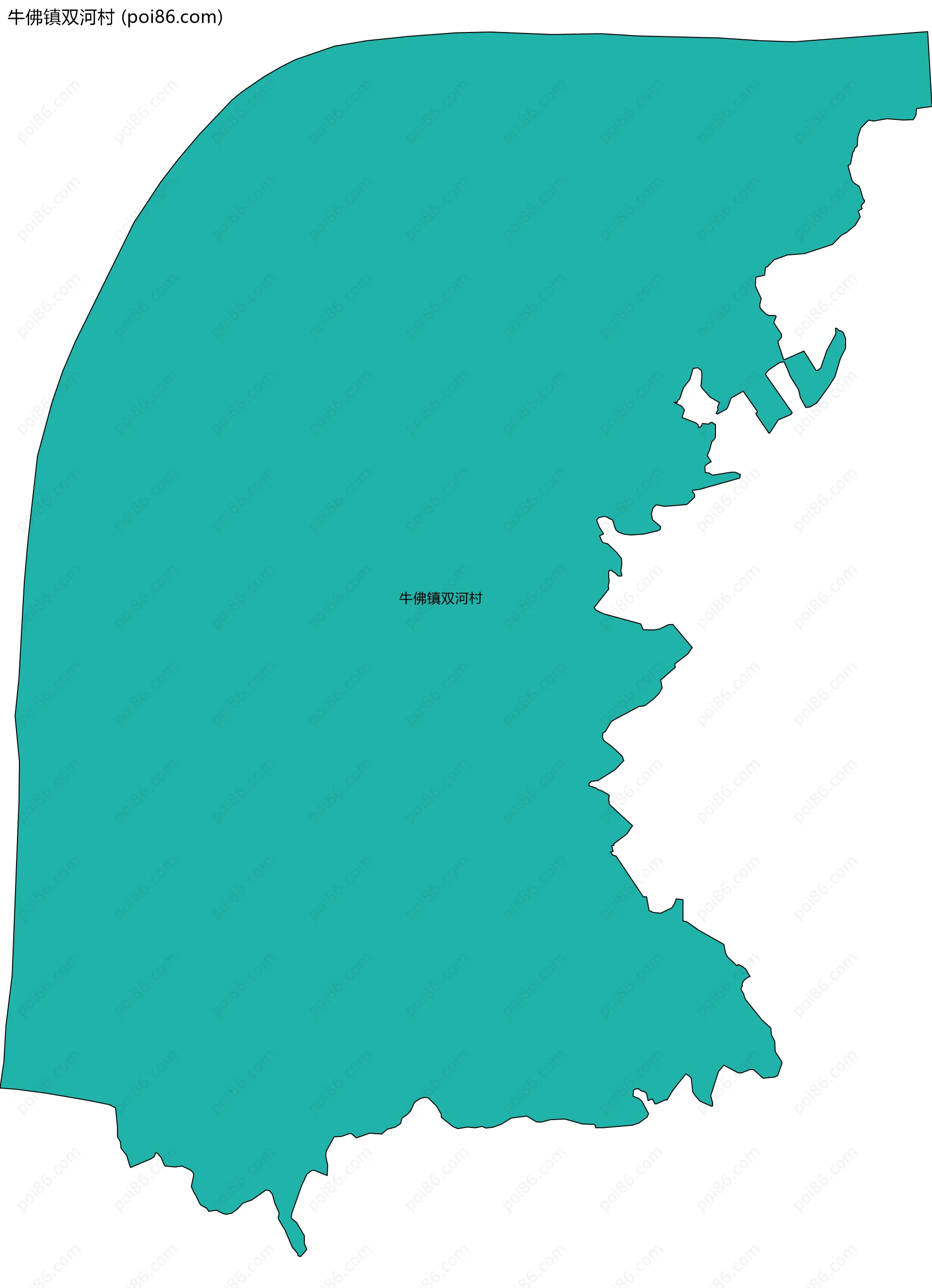 牛佛镇双河村边界地图