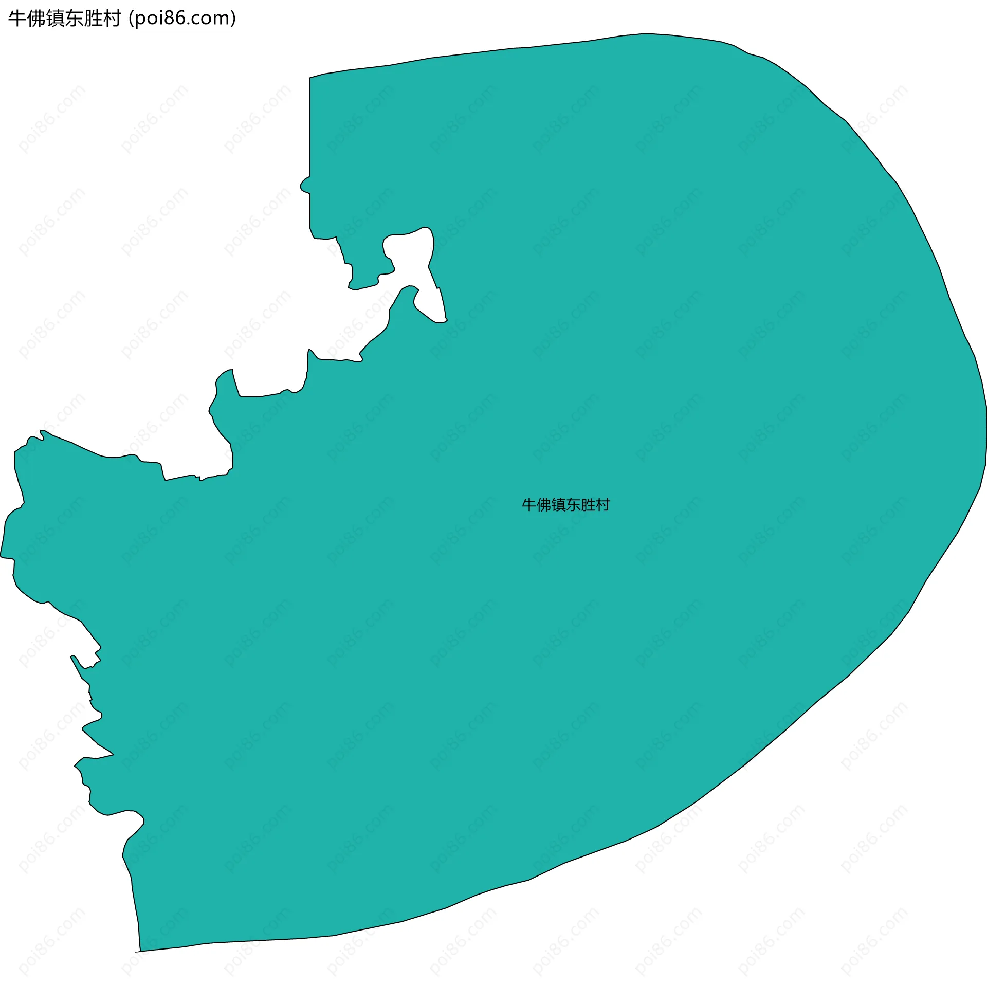 牛佛镇东胜村边界地图