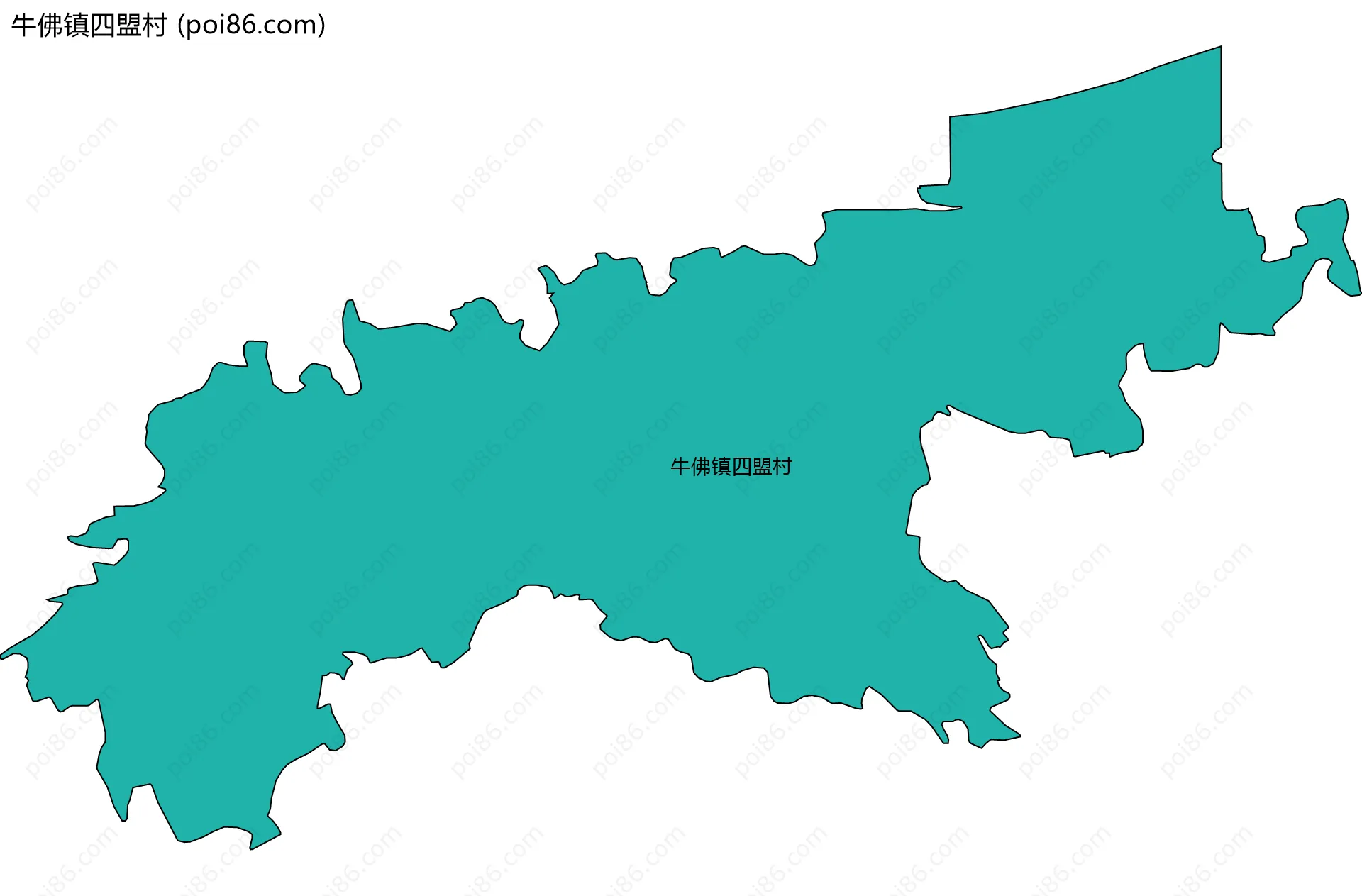 牛佛镇四盟村边界地图
