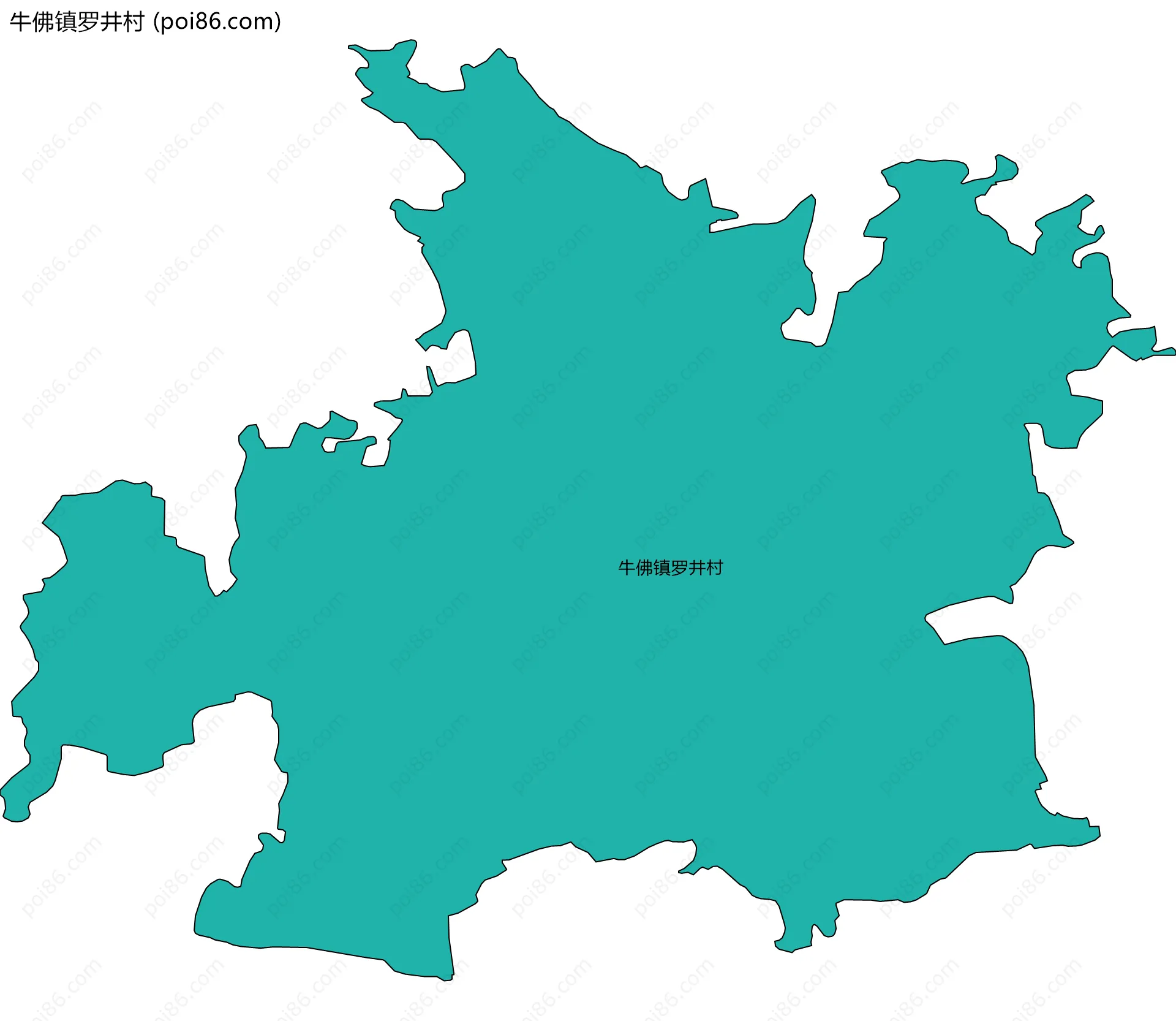 牛佛镇罗井村边界地图