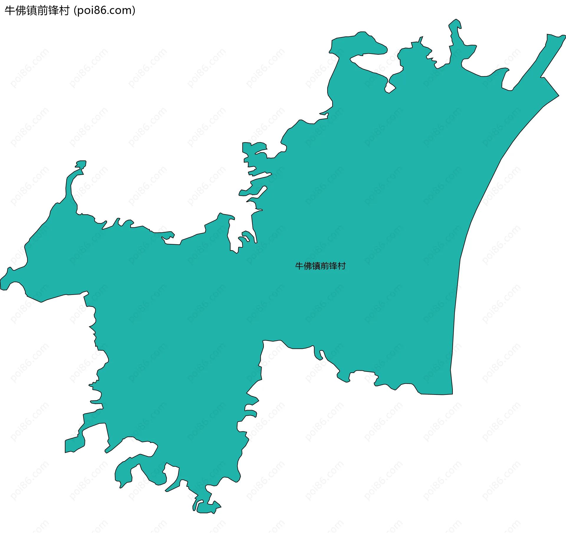 牛佛镇前锋村边界地图