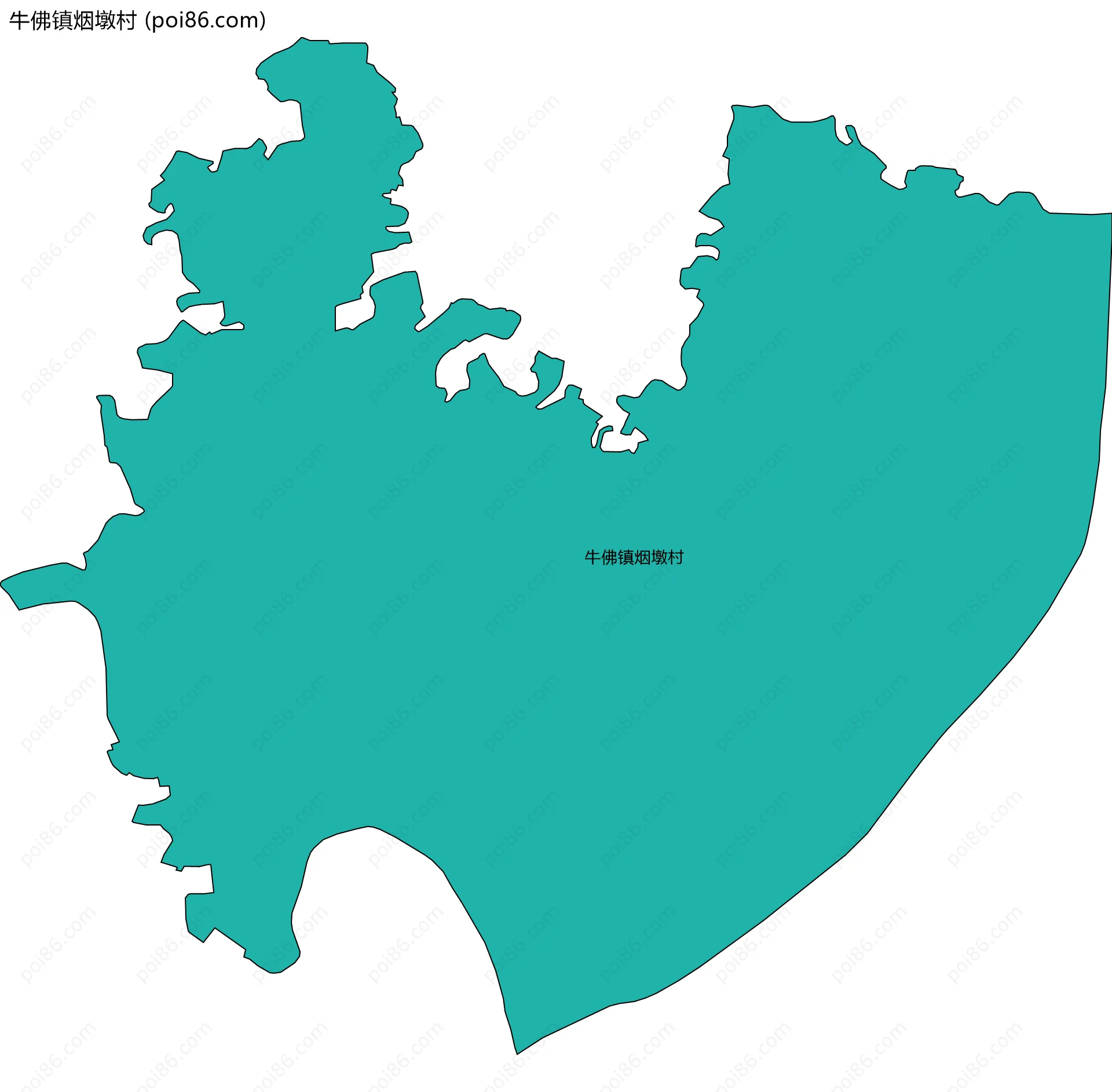 牛佛镇烟墩村边界地图