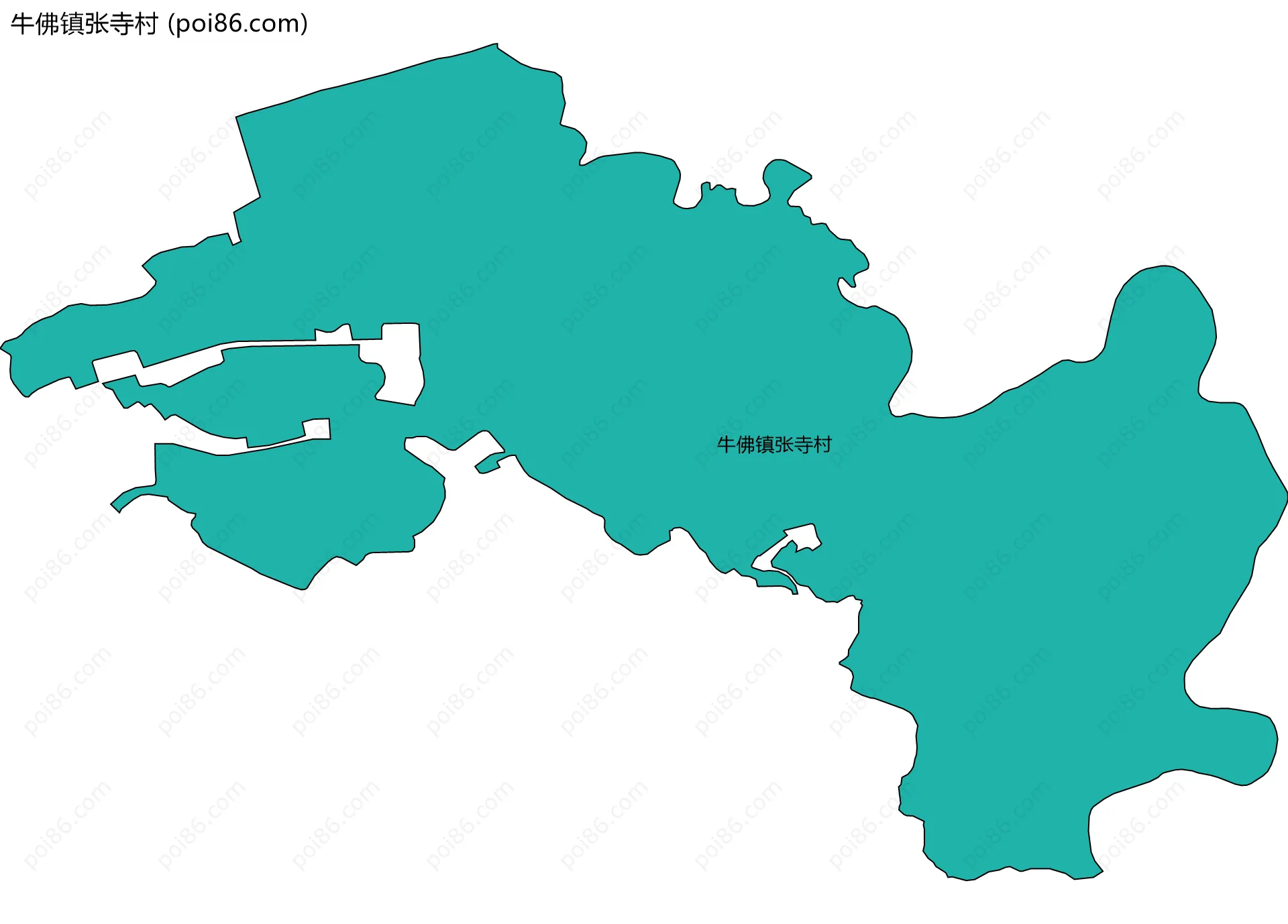 牛佛镇张寺村边界地图